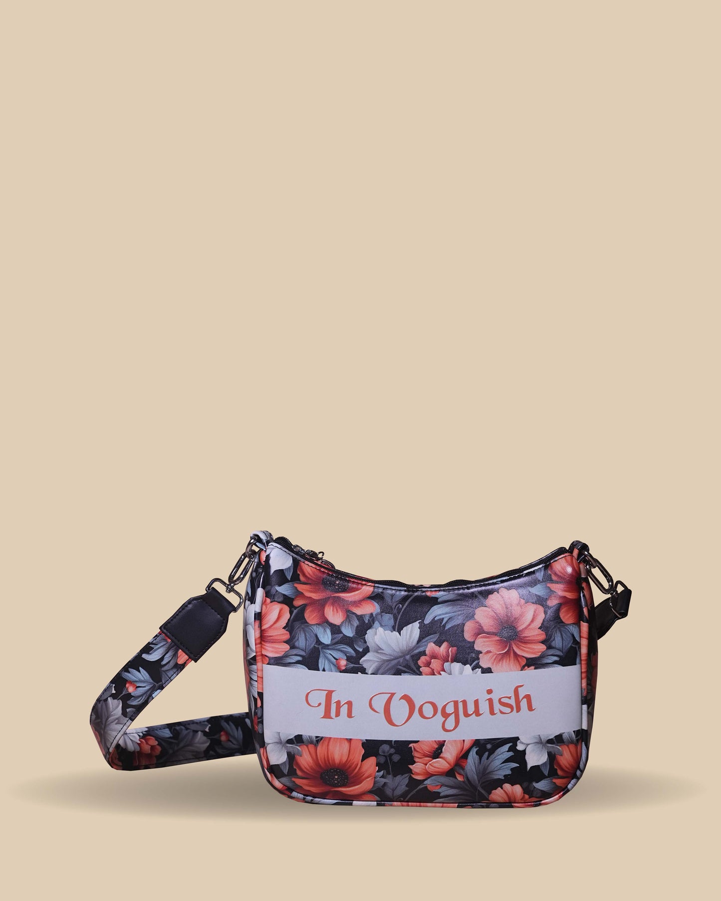 Customized Sling Bag Designed With Beautiful Flowers