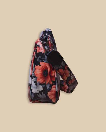 Customized Sling Bag Designed With Beautiful Flowers
