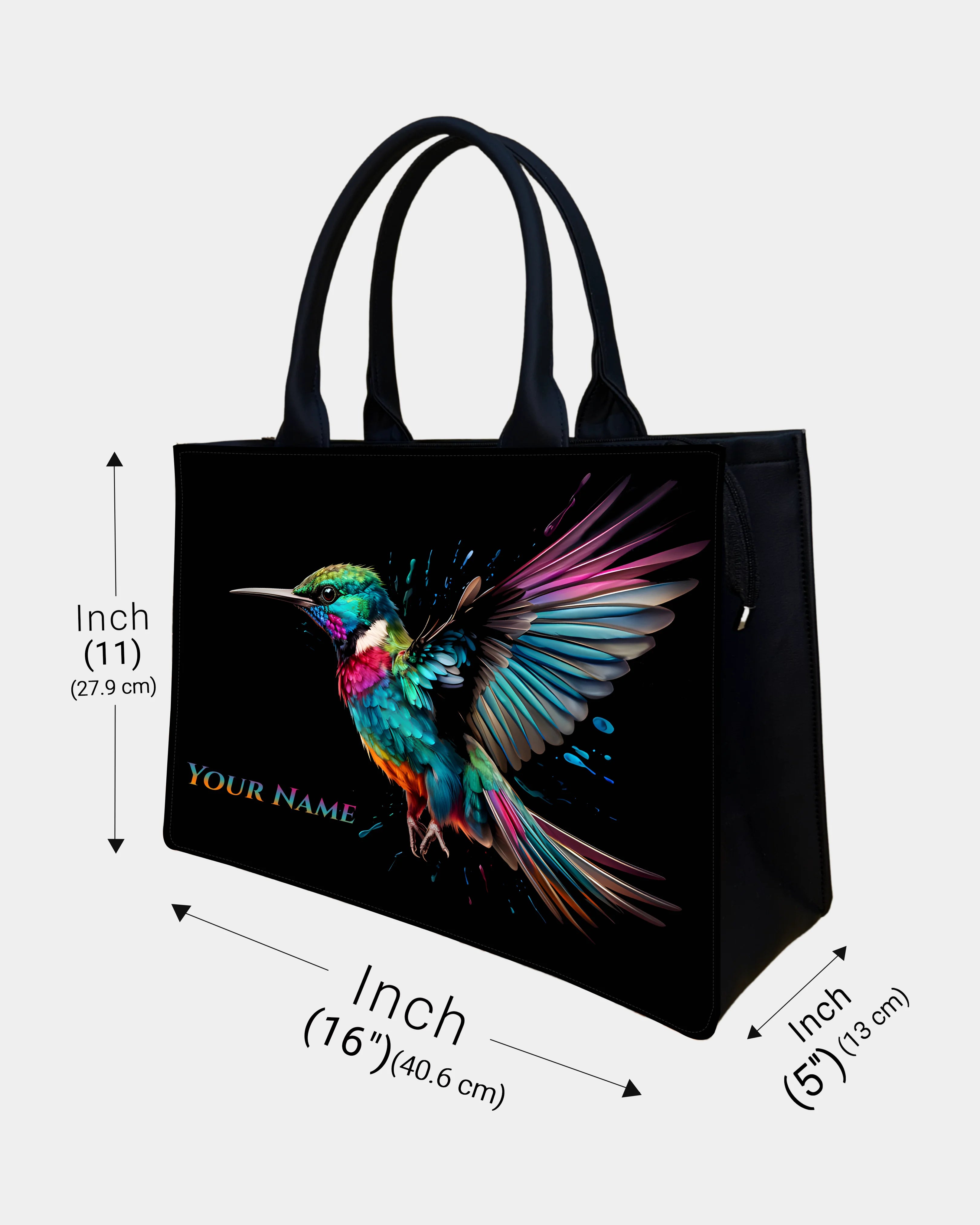 Vibrant Hummingbird Voguish Customized Tote Bag