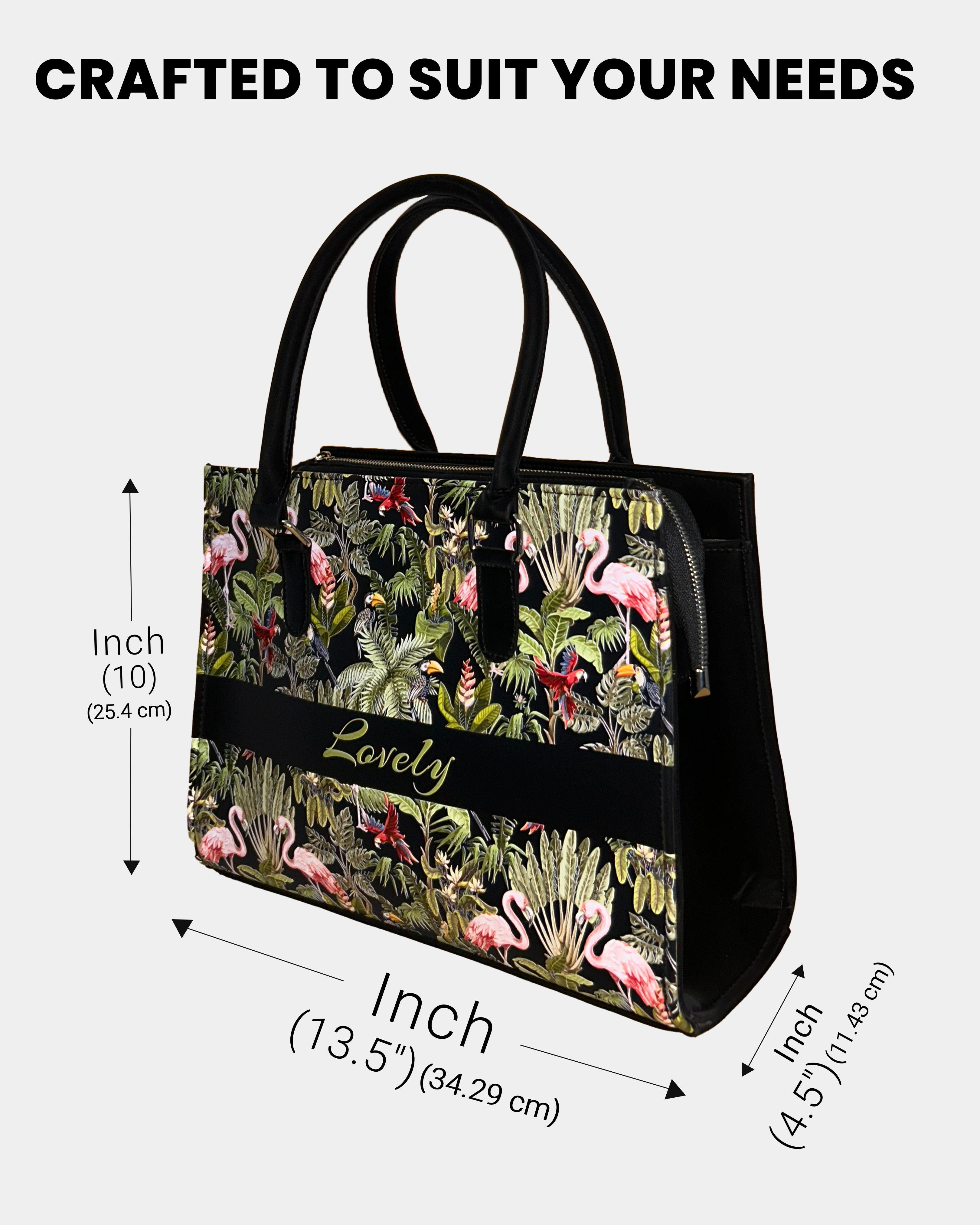 Flamingo And Colorful Parrot Designer Sling Tote