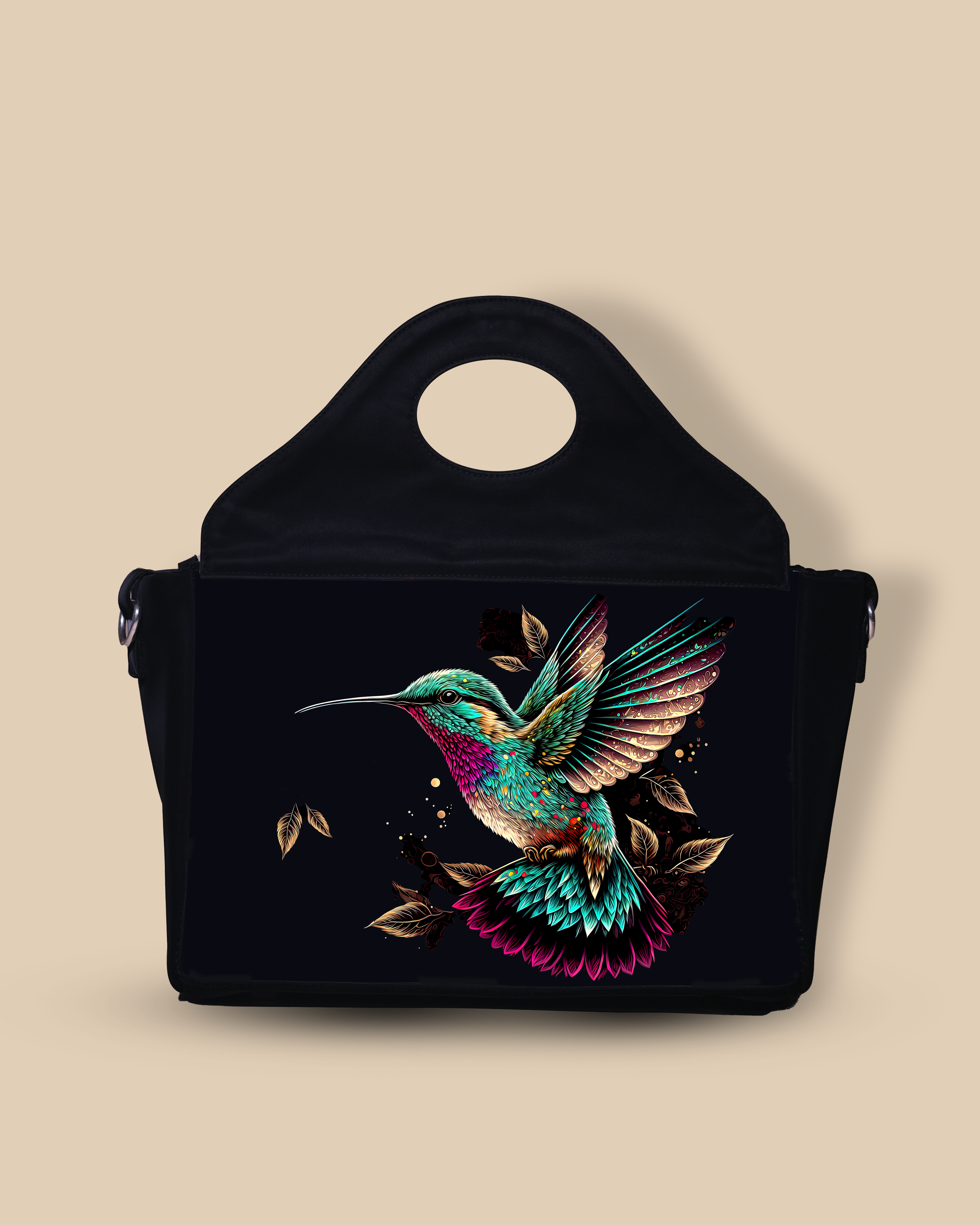 Customized Sling Purse Designed with Beautiful Flying Sparrow