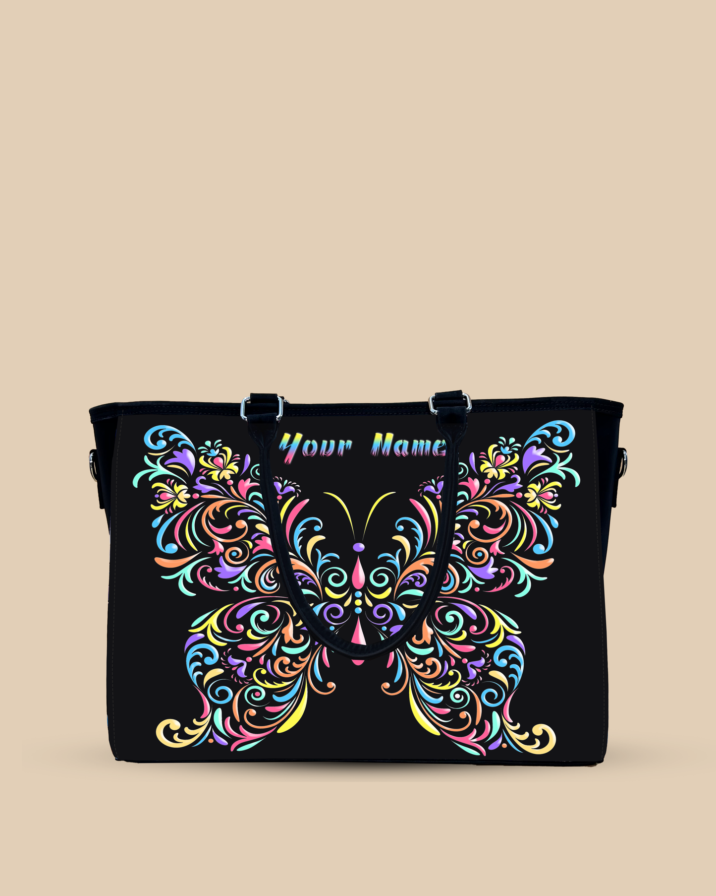 Colorful butterfly Pattern Oversized Tote