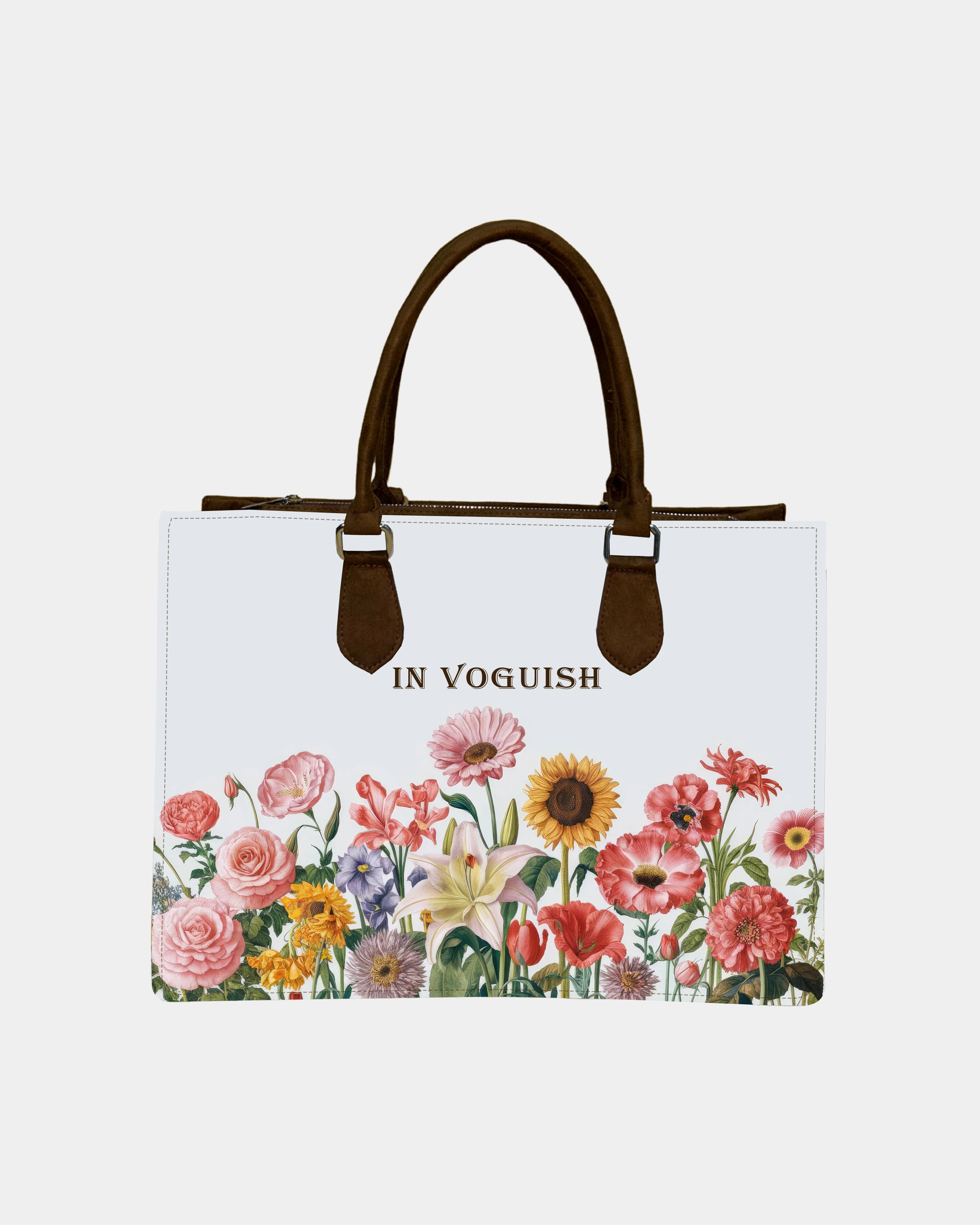 Blooming Garden Personalized Canvas Tote Bag
