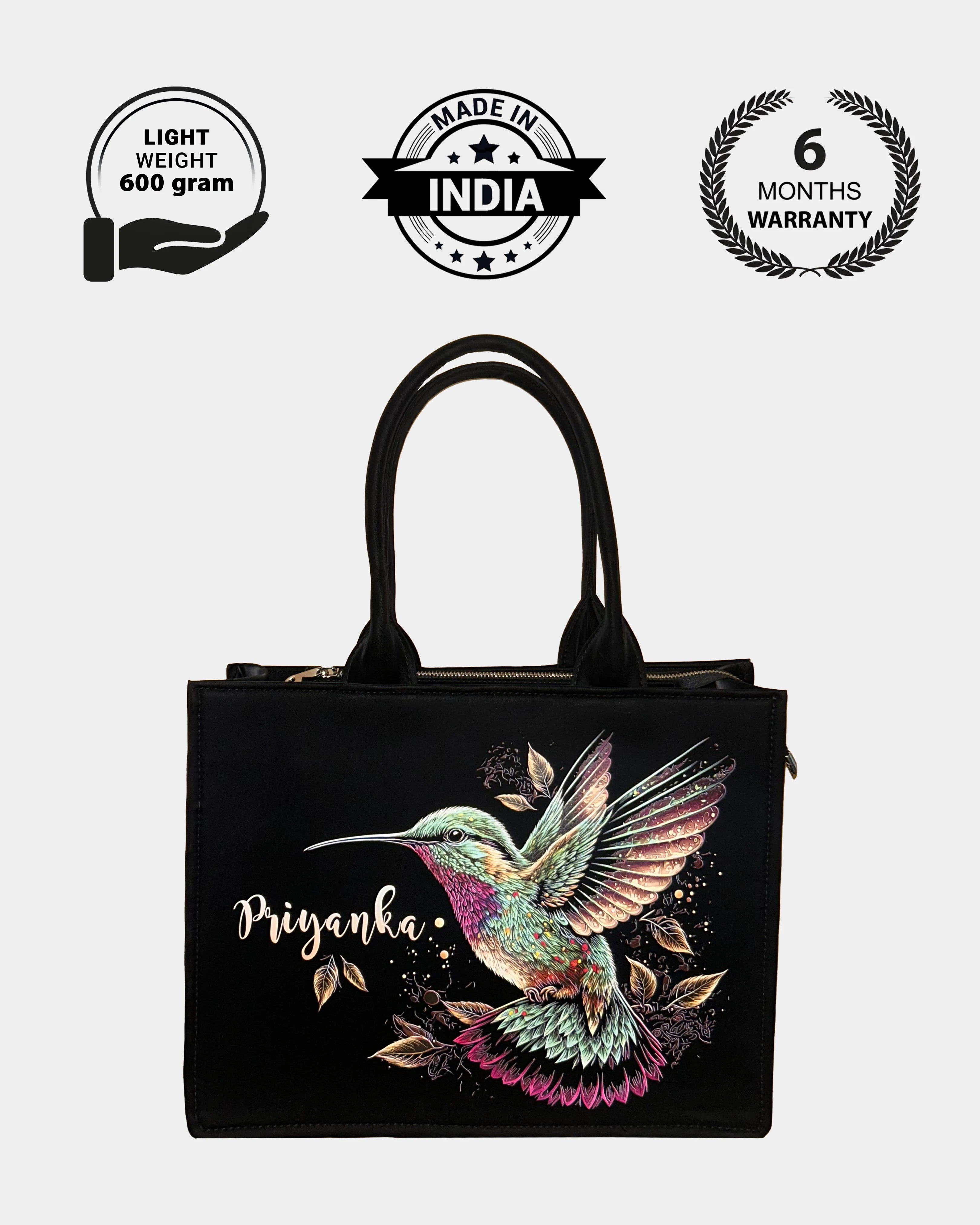 Customized Tote Bag Designed with Beautiful Flying Sparrow