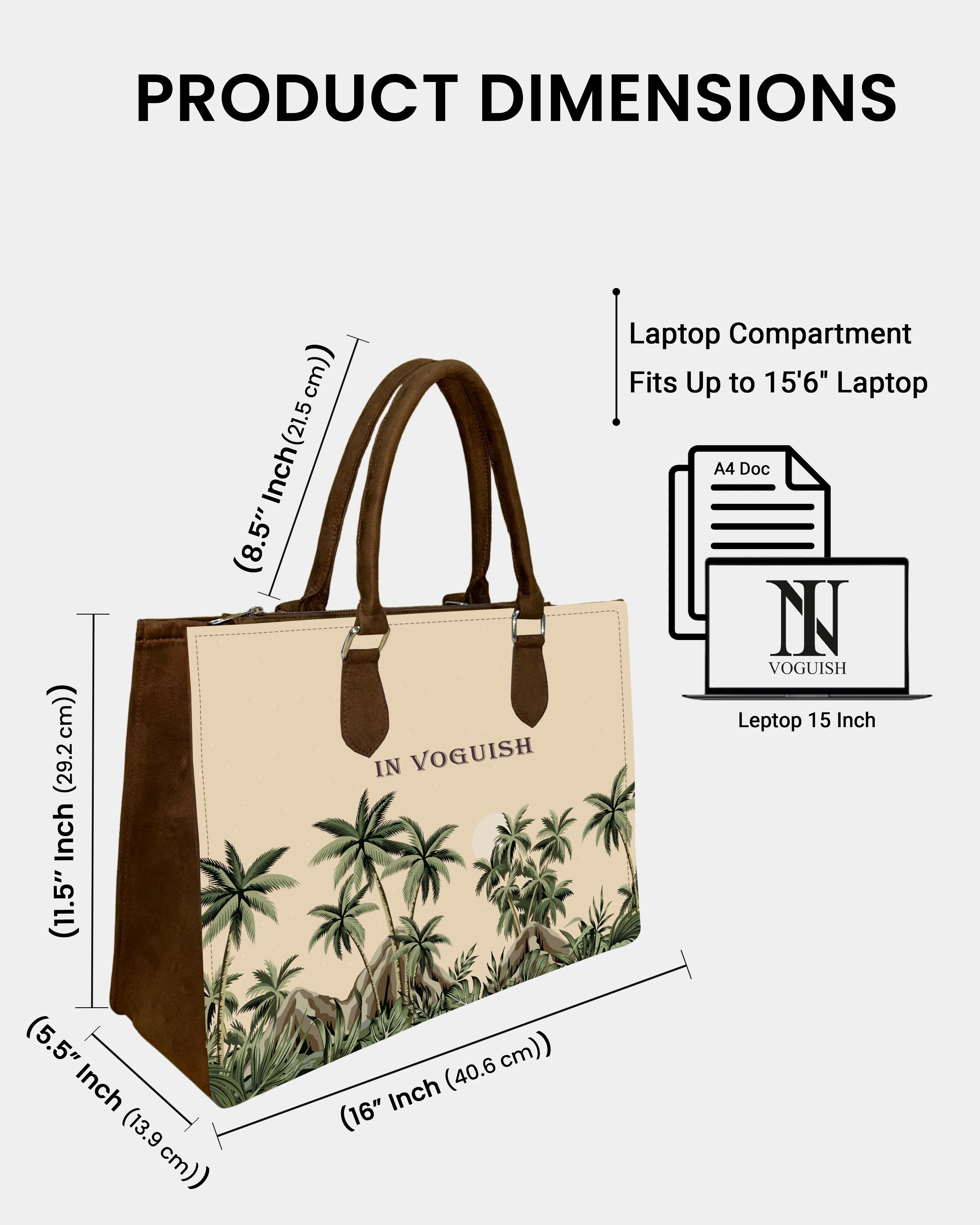 Tropical Escape Personalized Canvas Tote Bag