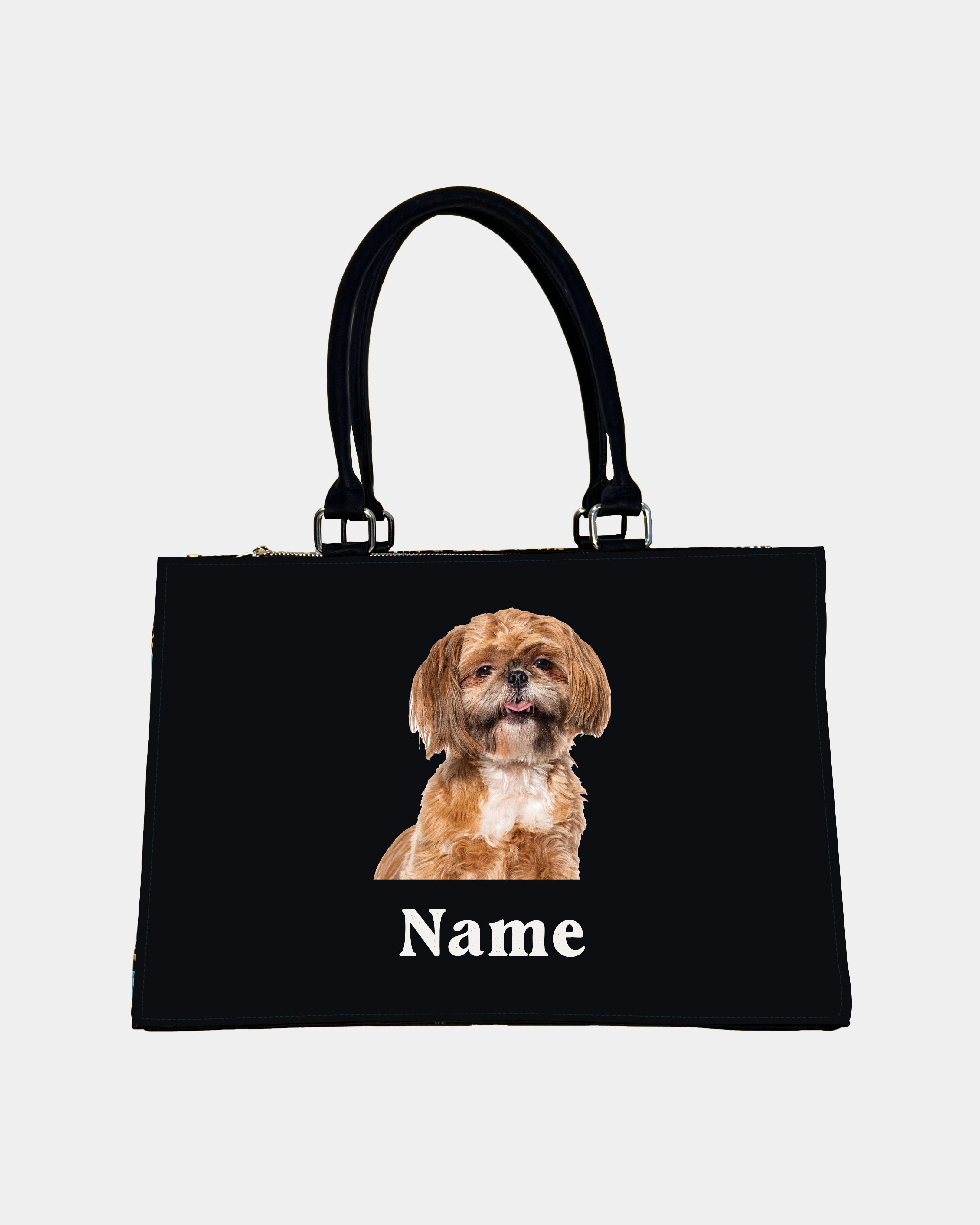 Custom Pet Photo Tote Bag with Name