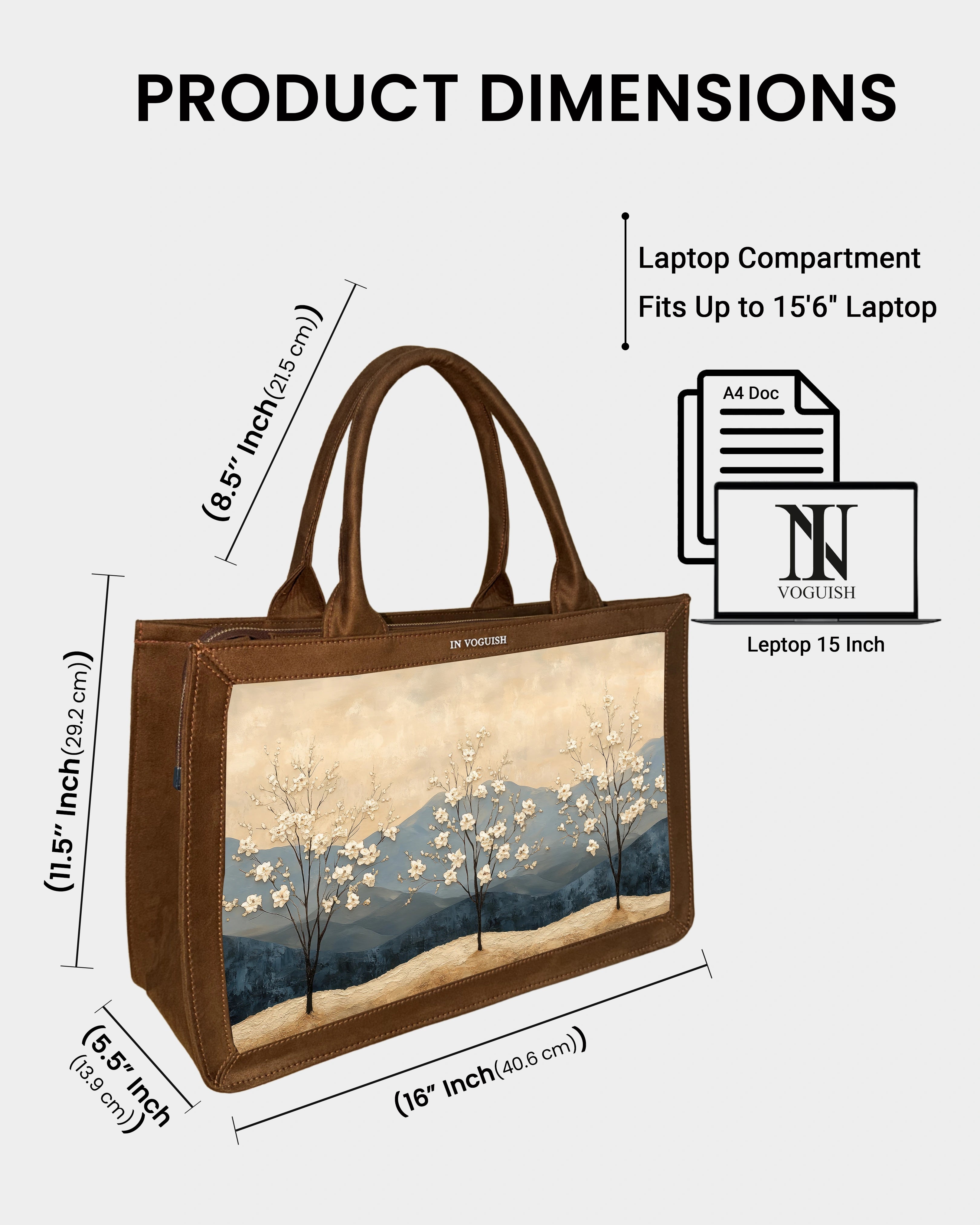 Voguish Blossom Valley Luxe Tote Bag
