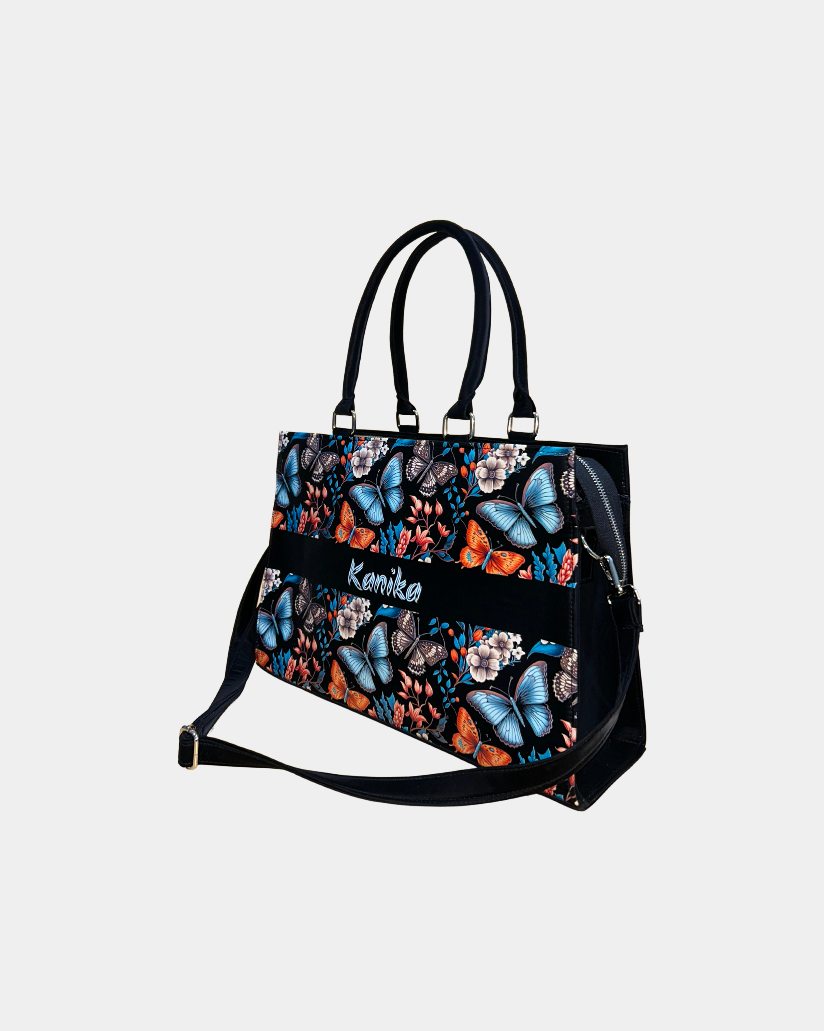 Butterfly Blossom Voguish Customized Tote Bag