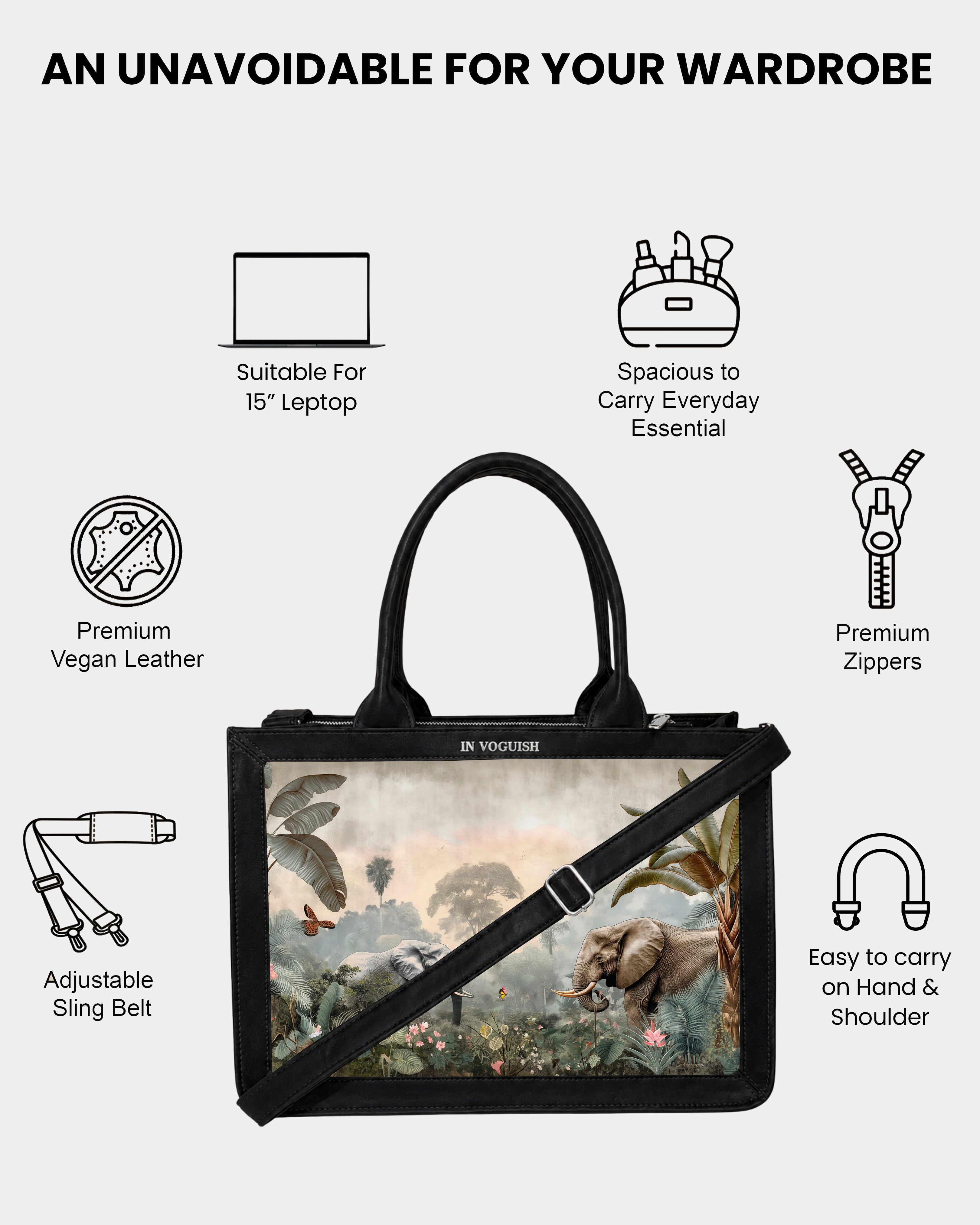 Voguish Wild Safari Luxe Tote Bag