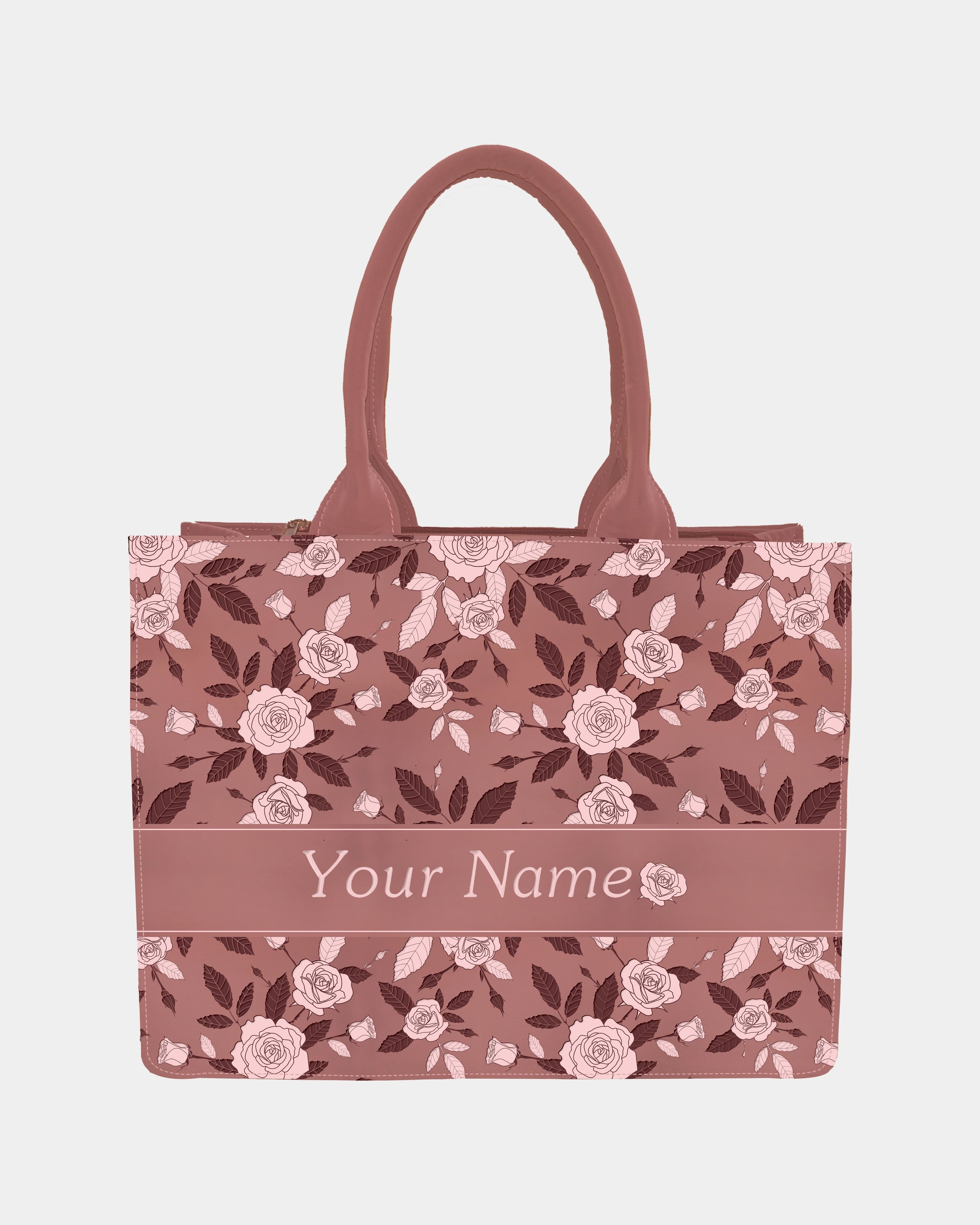Dusky Rose Floral Designer Customized Tote Bag