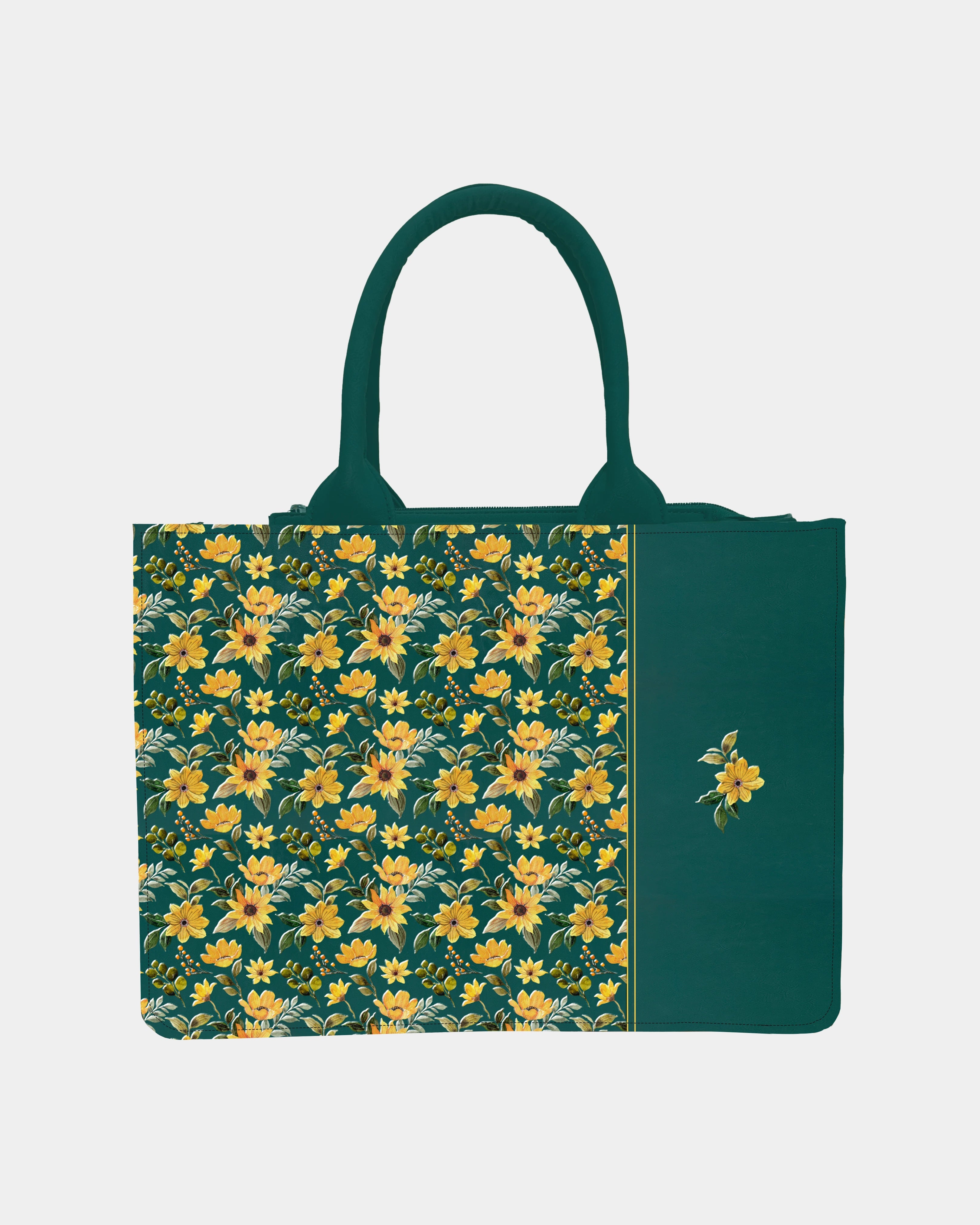 Marigold Sunburst Designer Embossed Customized Bag