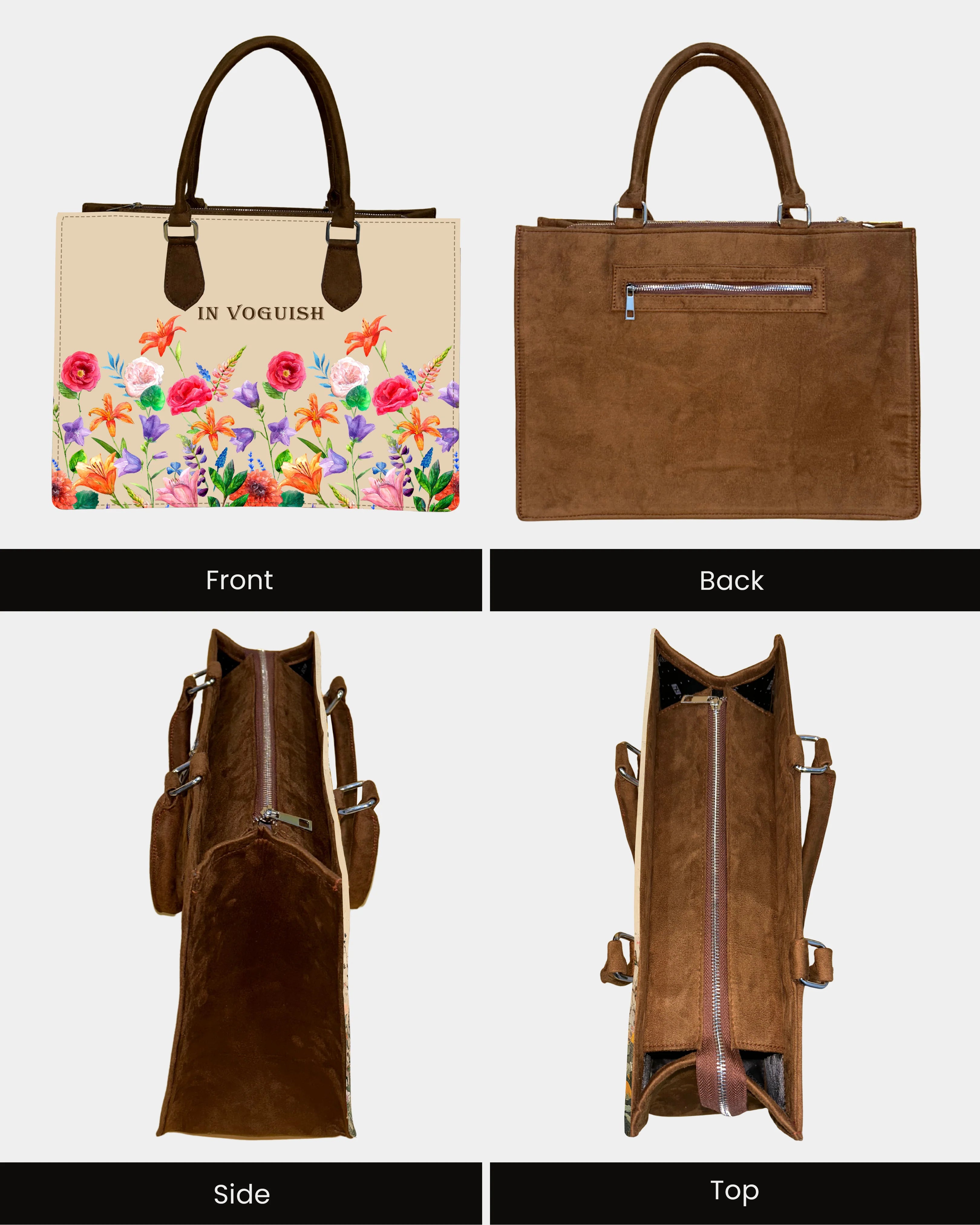 Blossom Boulevard Personalized Canvas Tote Bag