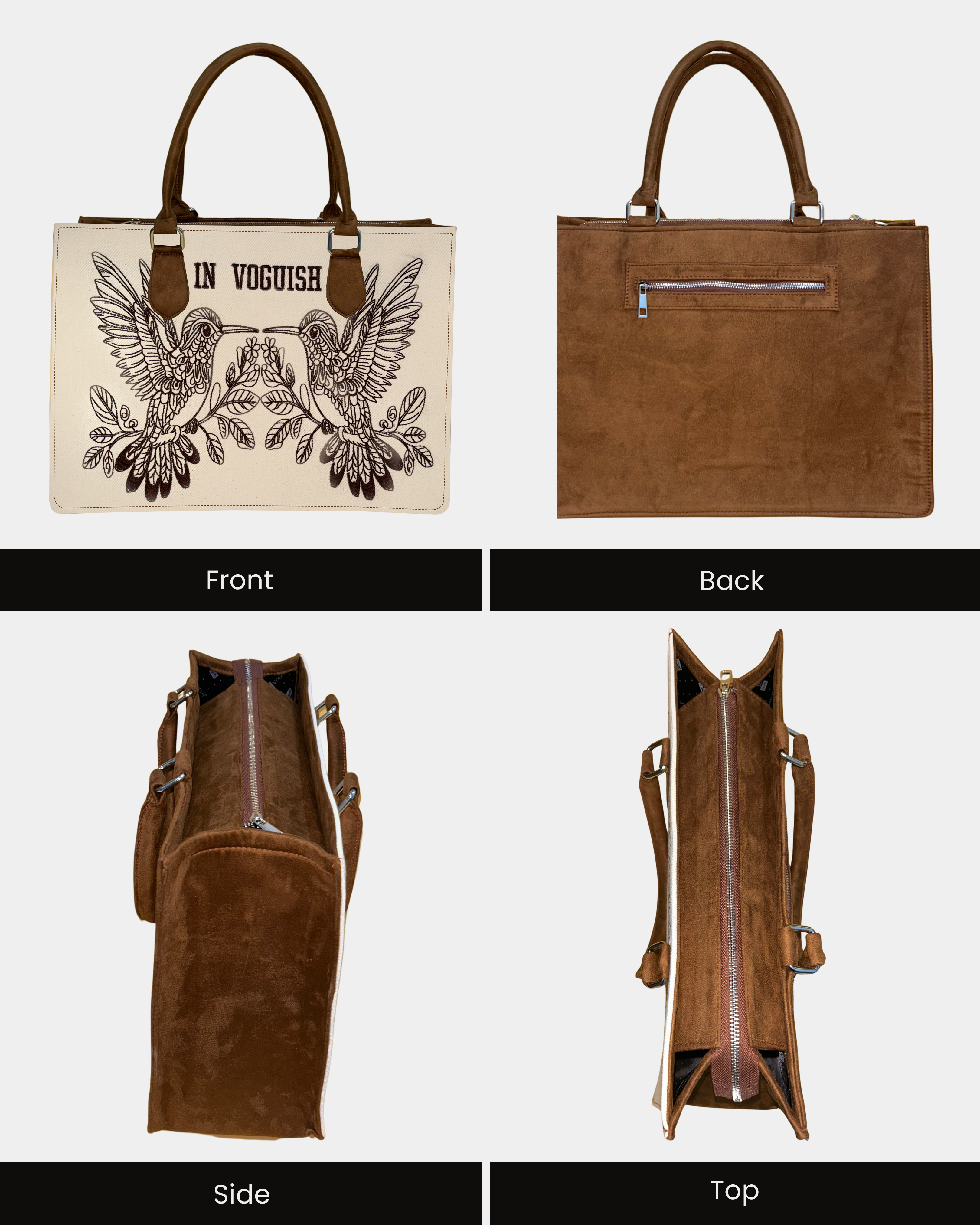 Twin Harmony Customized Embroidered Tote Bag