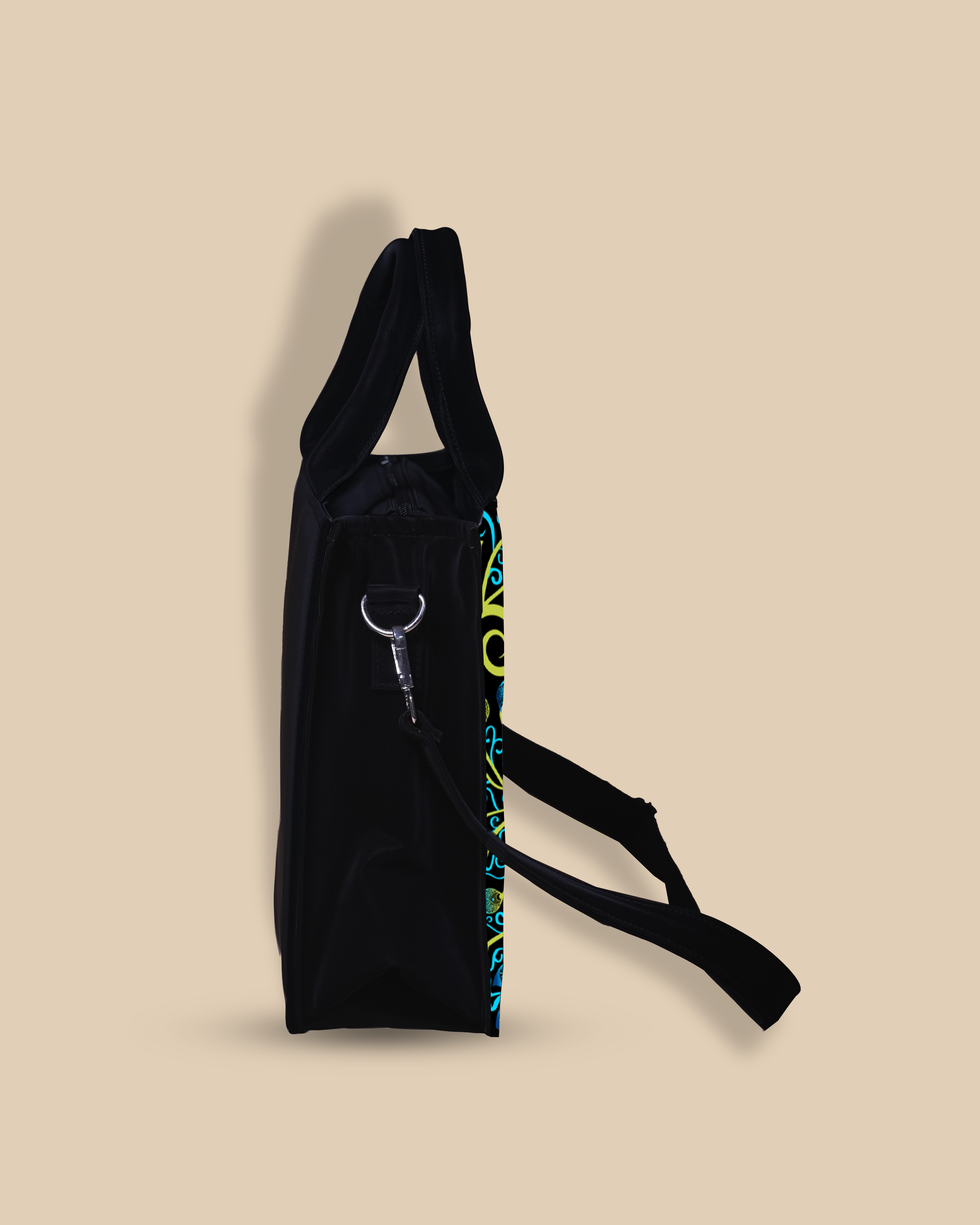 Customized small Tote Bag Designed with Emboss Colorful Peacocks