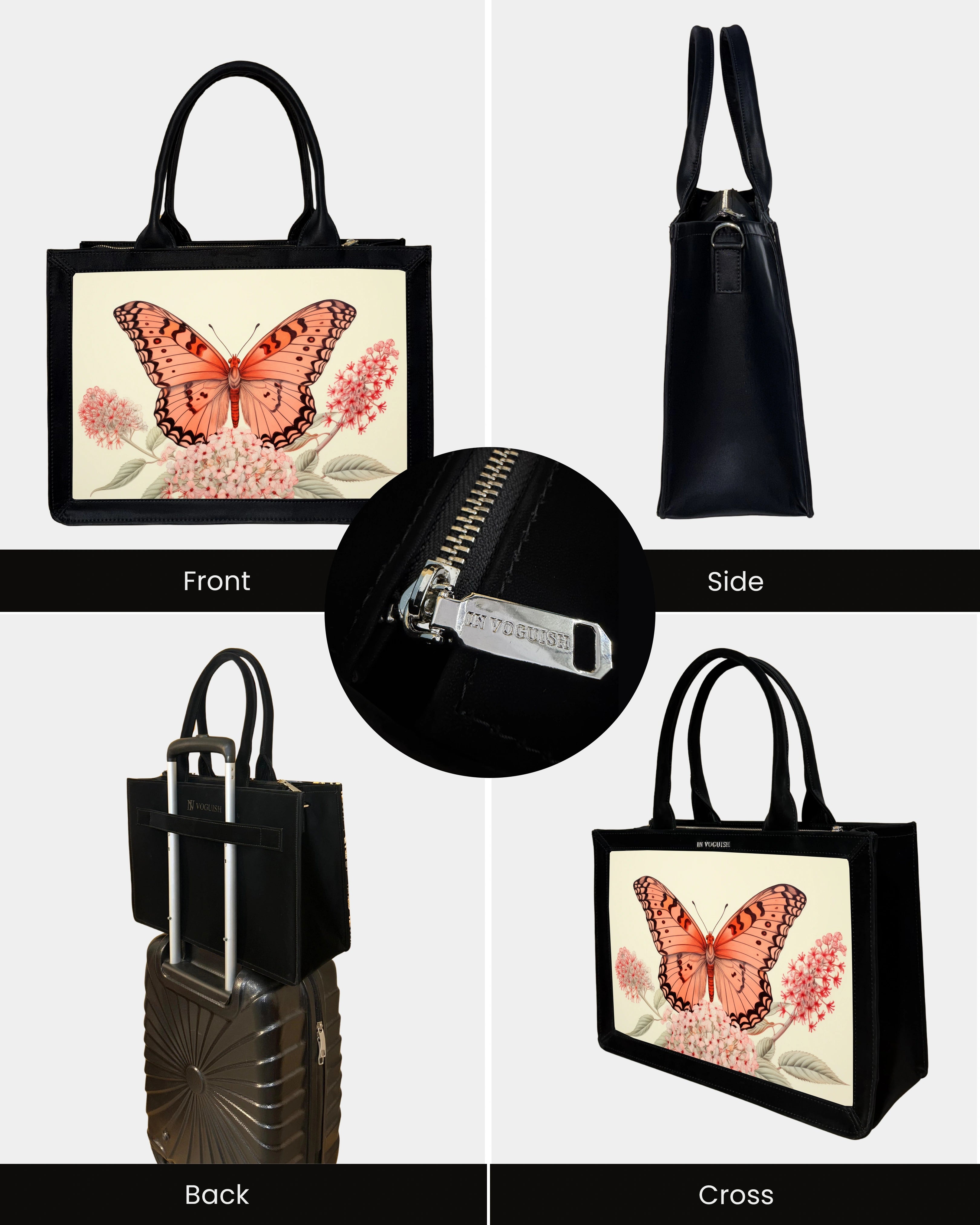 Voguish Butterfly Blossom Luxe Tote Bag