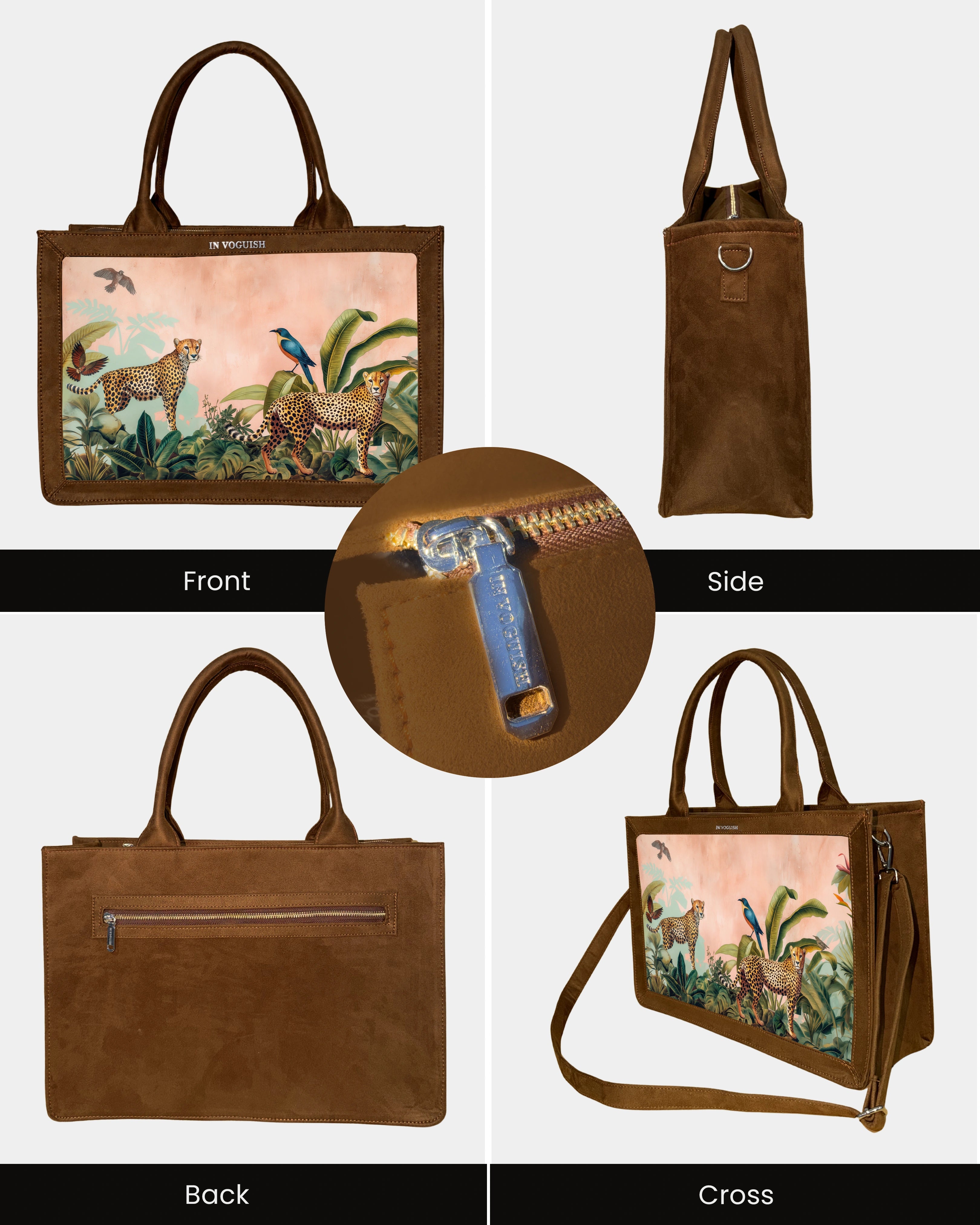 Voguish Wild Luxe Leopard Canvas Tote Bag