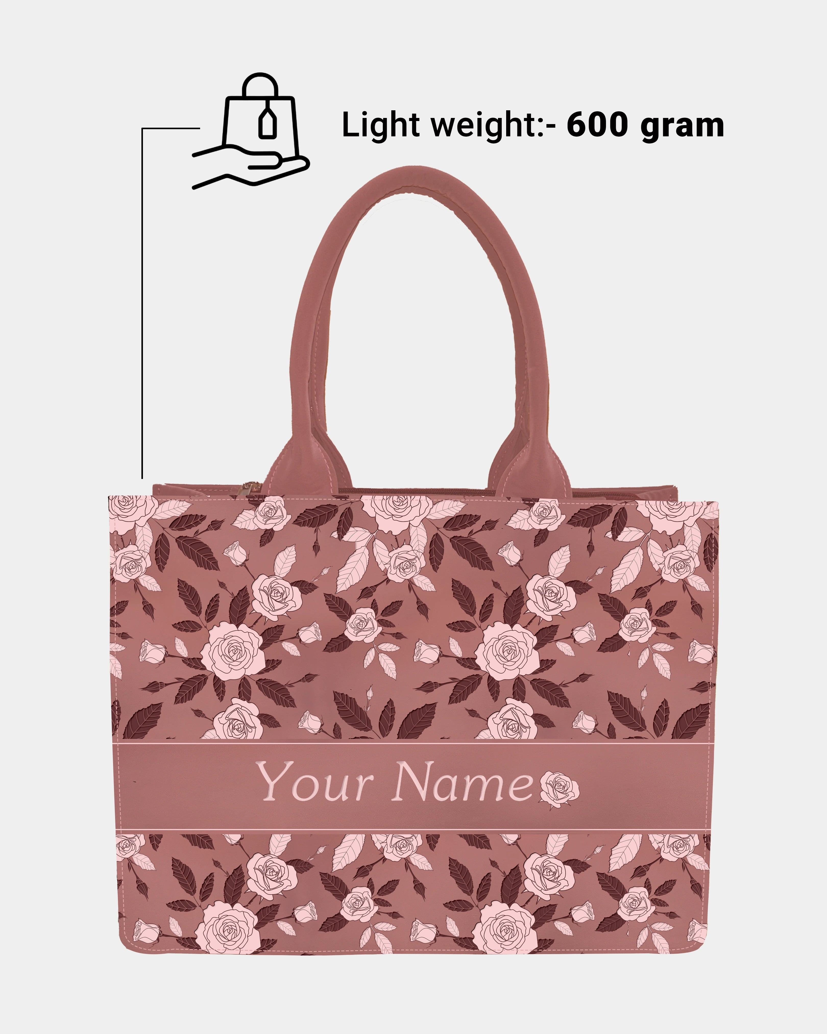 Dusky Rose Floral Designer Customized Tote Bag