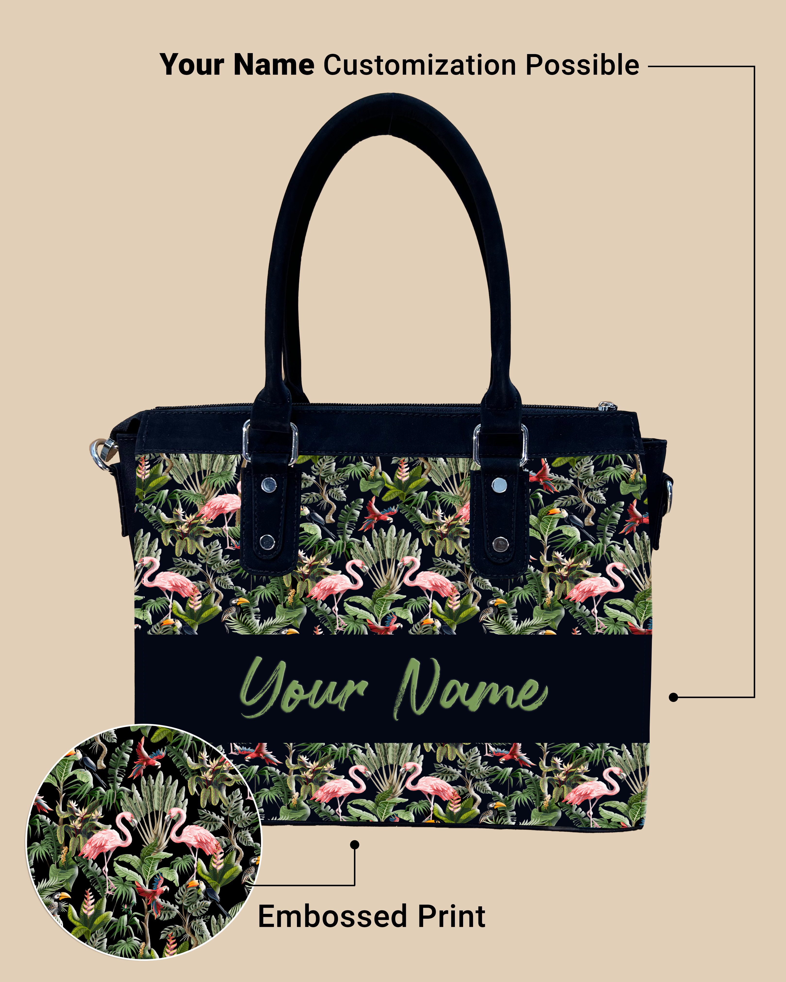 Aurelia Flamingo And Colorful Parrot Designer Sling Bag for Everyday Use