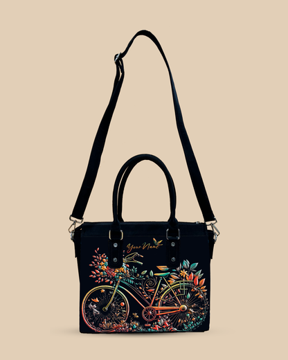 Aurelia Growing Nature On Colourfull Bicycle Designer Sling Bag for Everyday Use