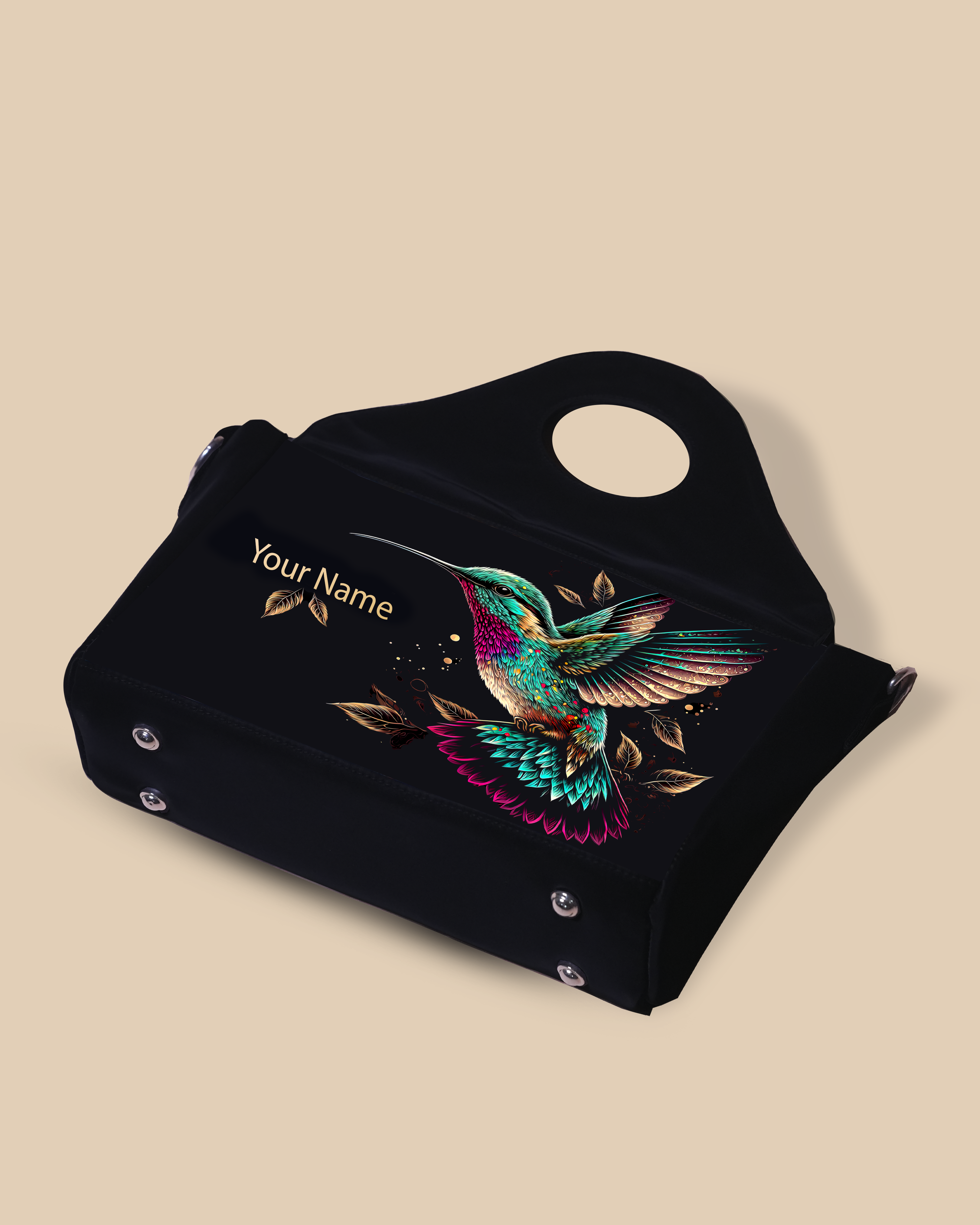 Customized Sling Purse Designed with Beautiful Flying Sparrow