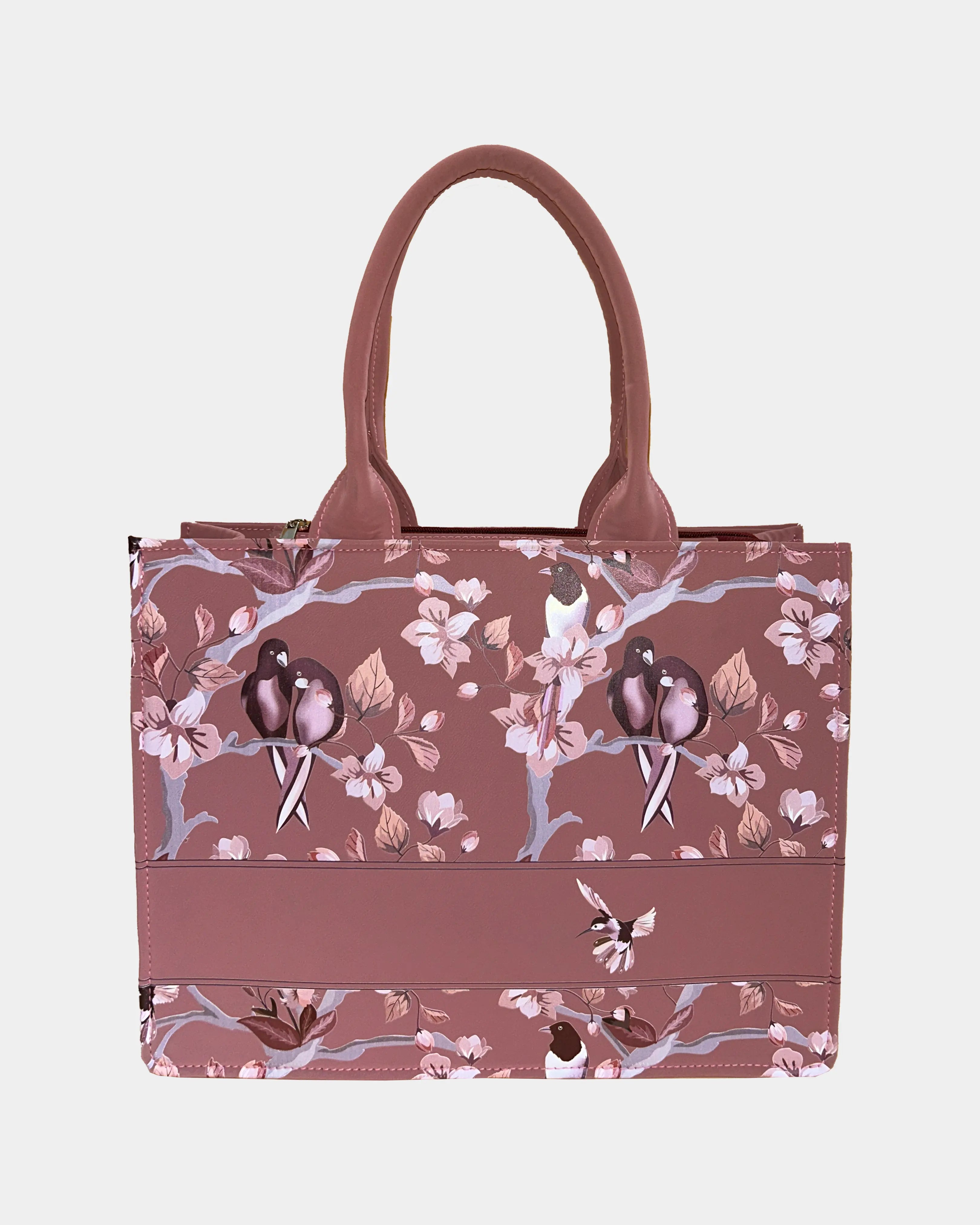 Dusky Rose Designer Embossed Customized Tote Bag