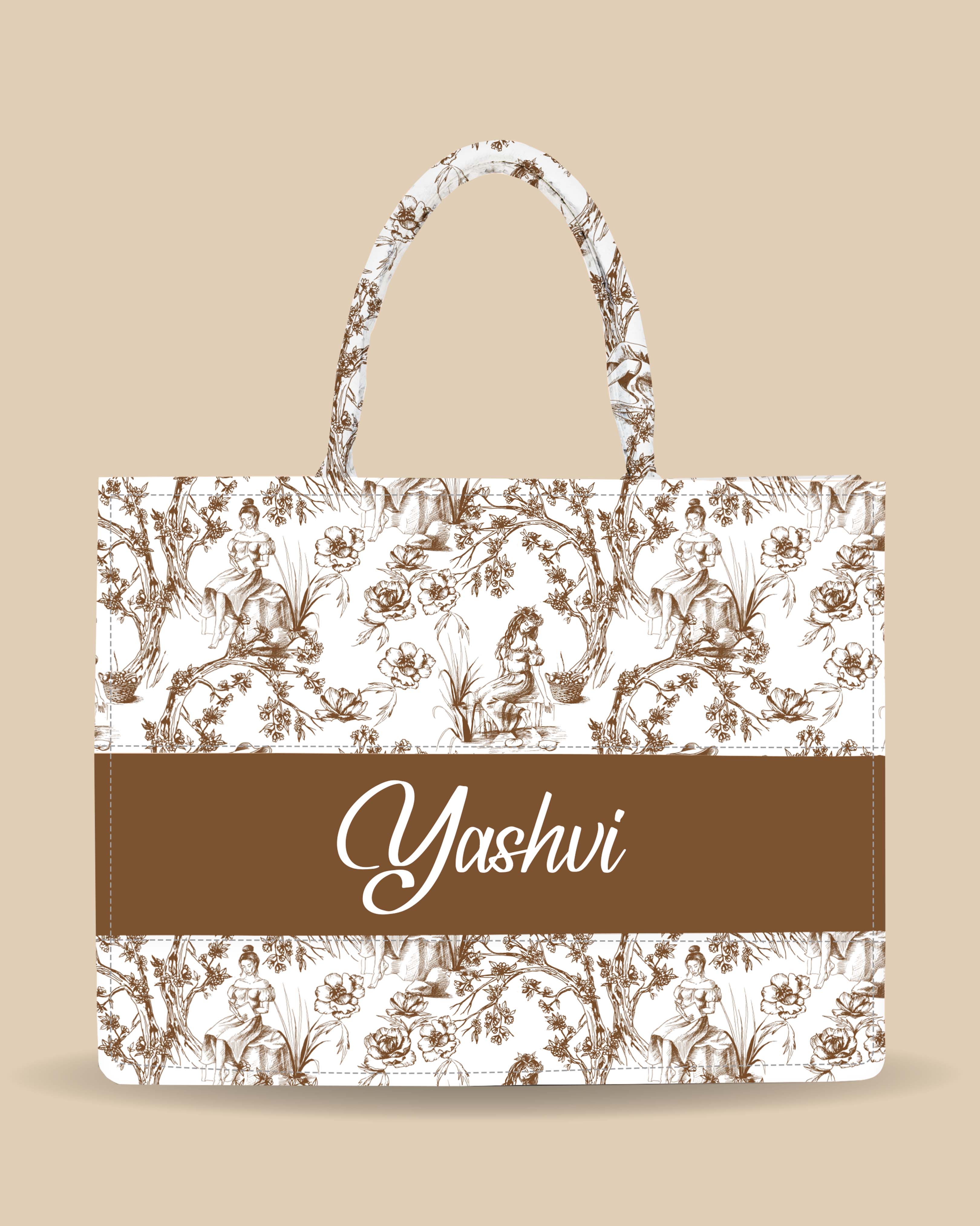 Customized Tote Bag Designed with Beautiful Girls And Trees