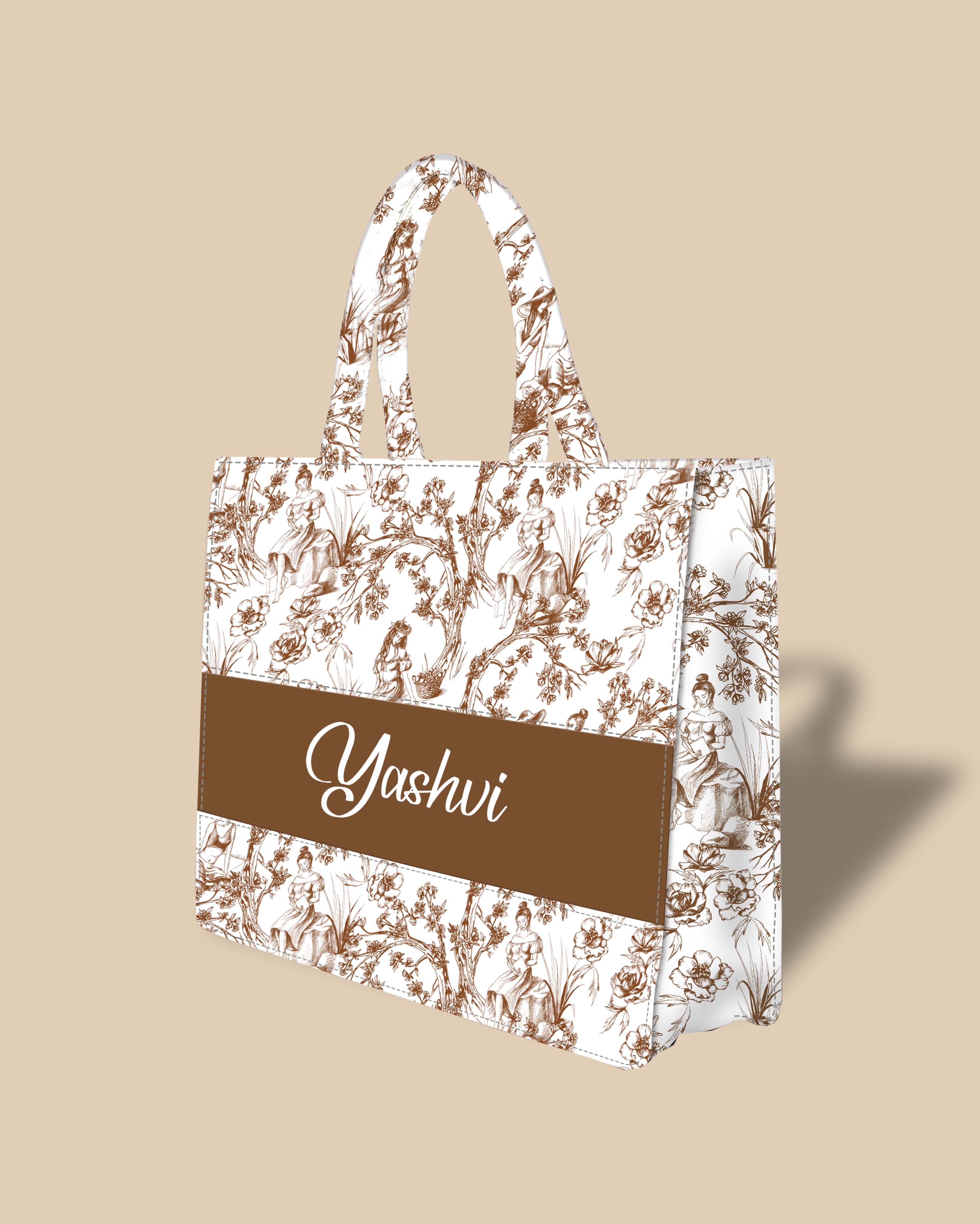 Customized Tote Bag Designed with Beautiful Girls And Trees