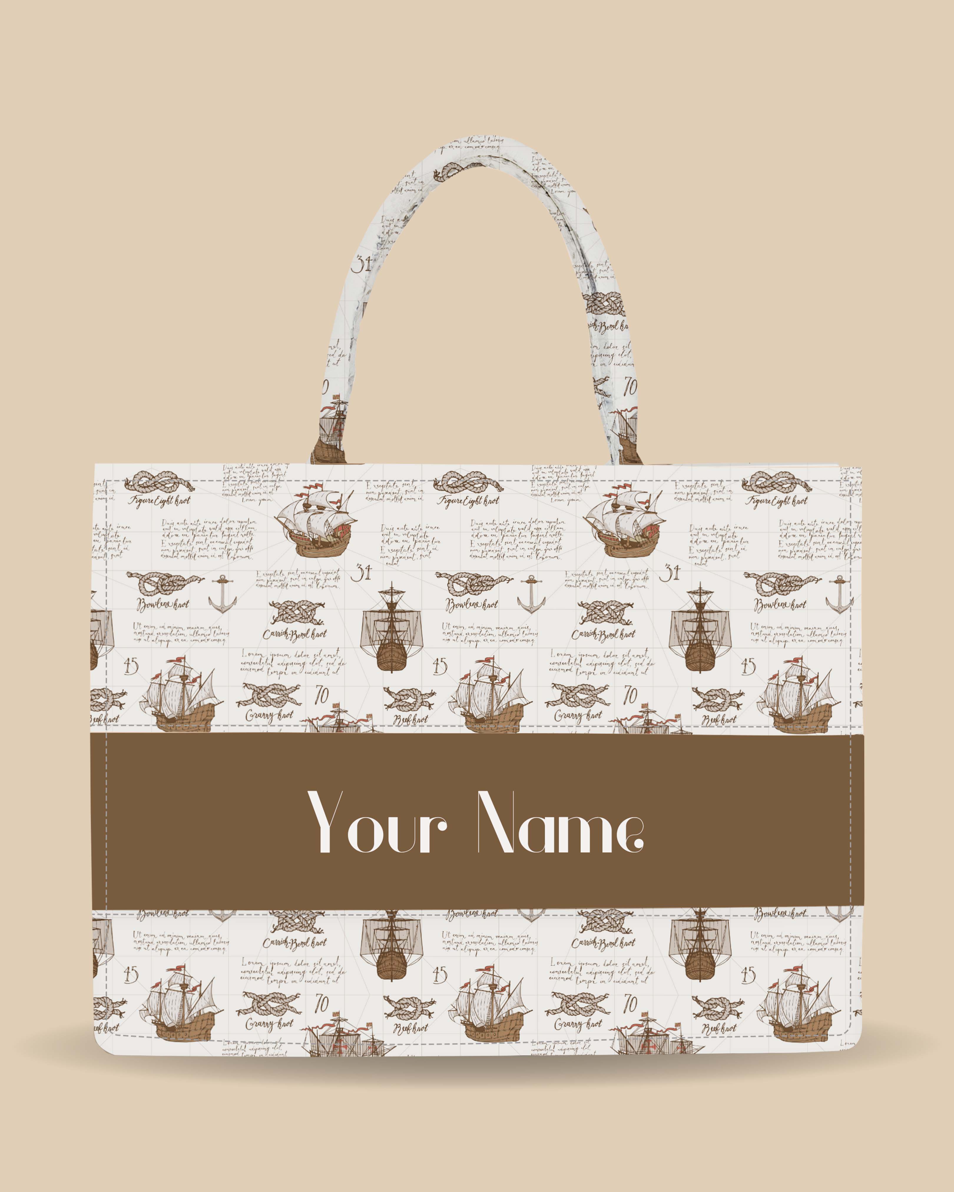 Customized Tote Bag Designed with Pirates Cruise Ships