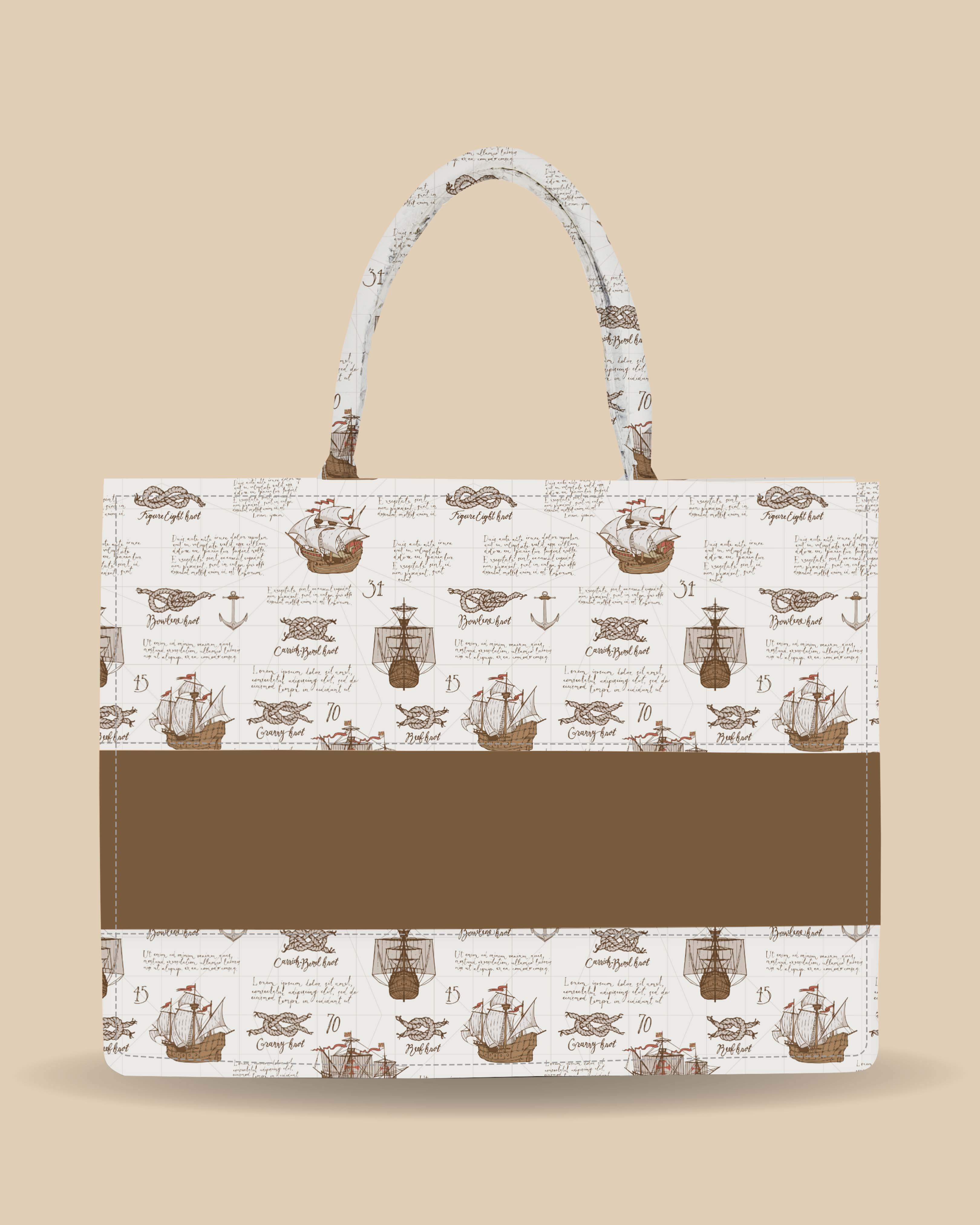 Customized Tote Bag Designed with Pirates Cruise Ships