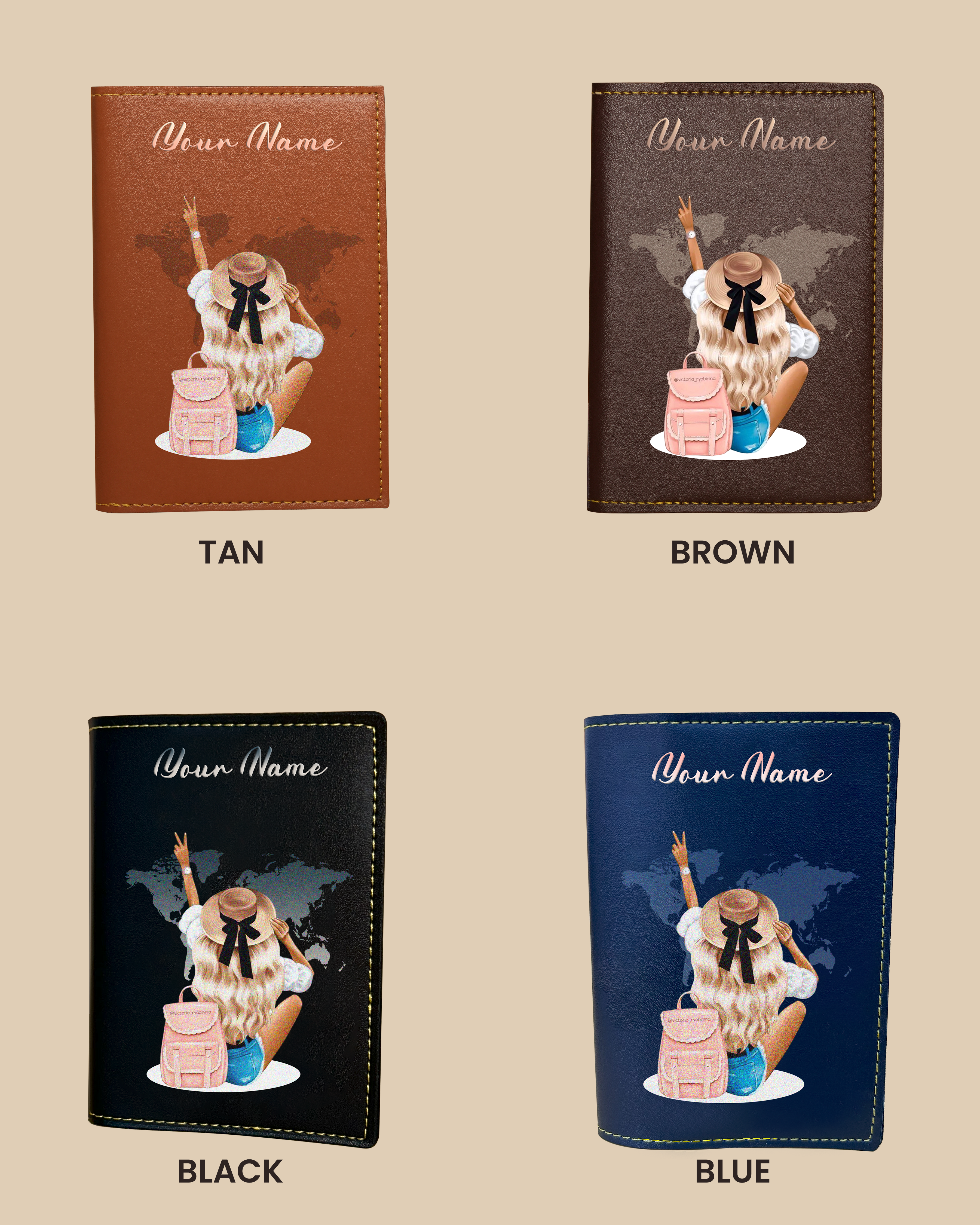 Customized Passport Cover - BACKPACKER