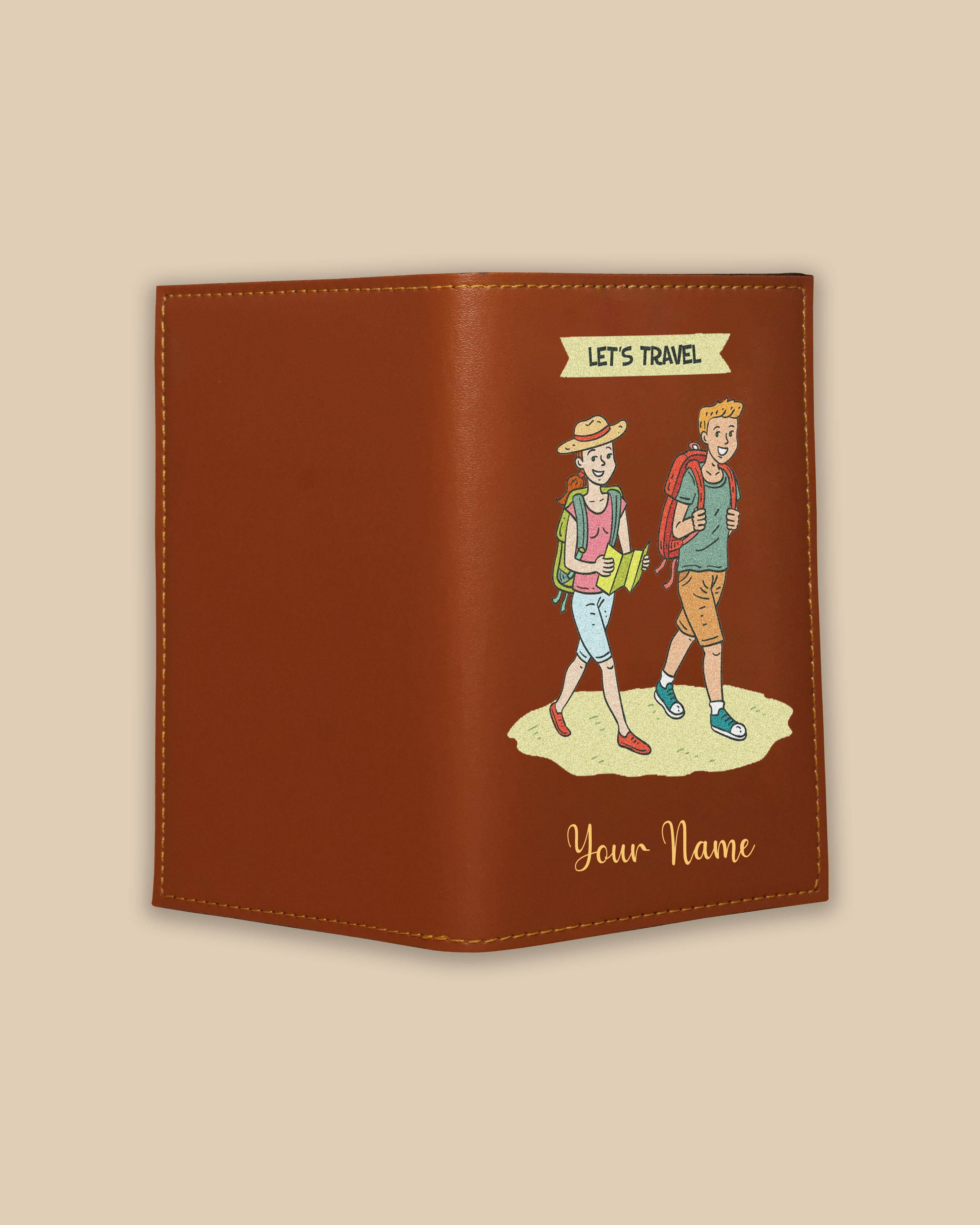 Customized Passport Cover - LET'S TRAVEL