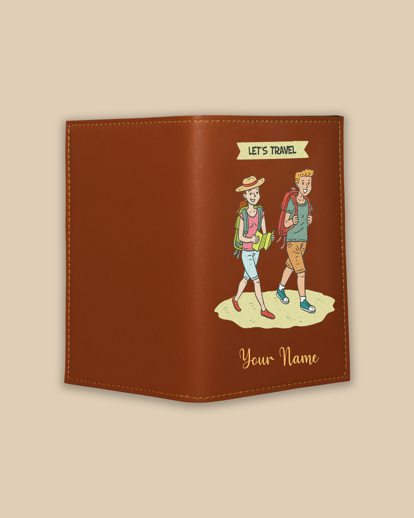 Customized Passport Cover -  LET'S TRAVEL