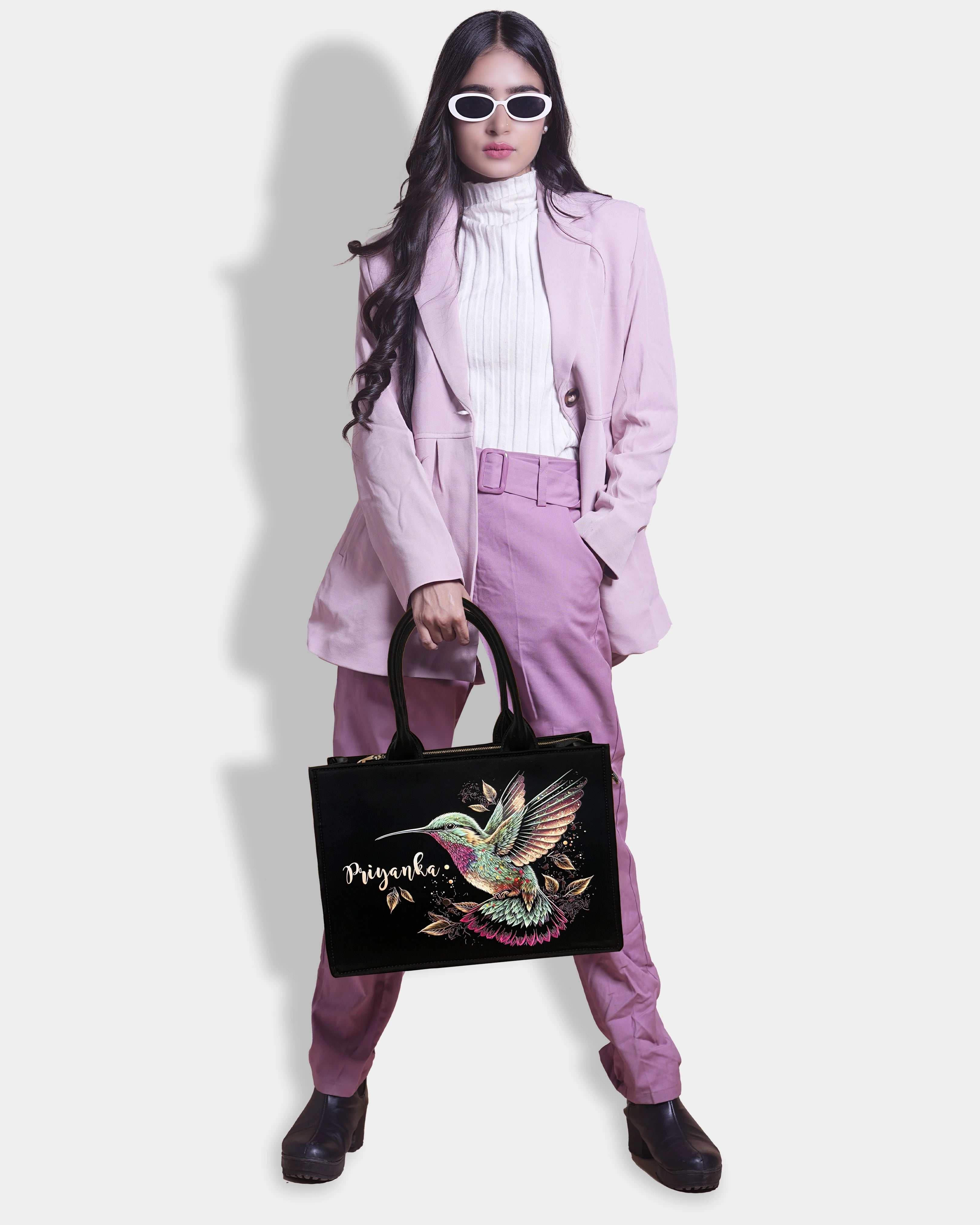 Customized Tote Bag Designed with Beautiful Flying Sparrow
