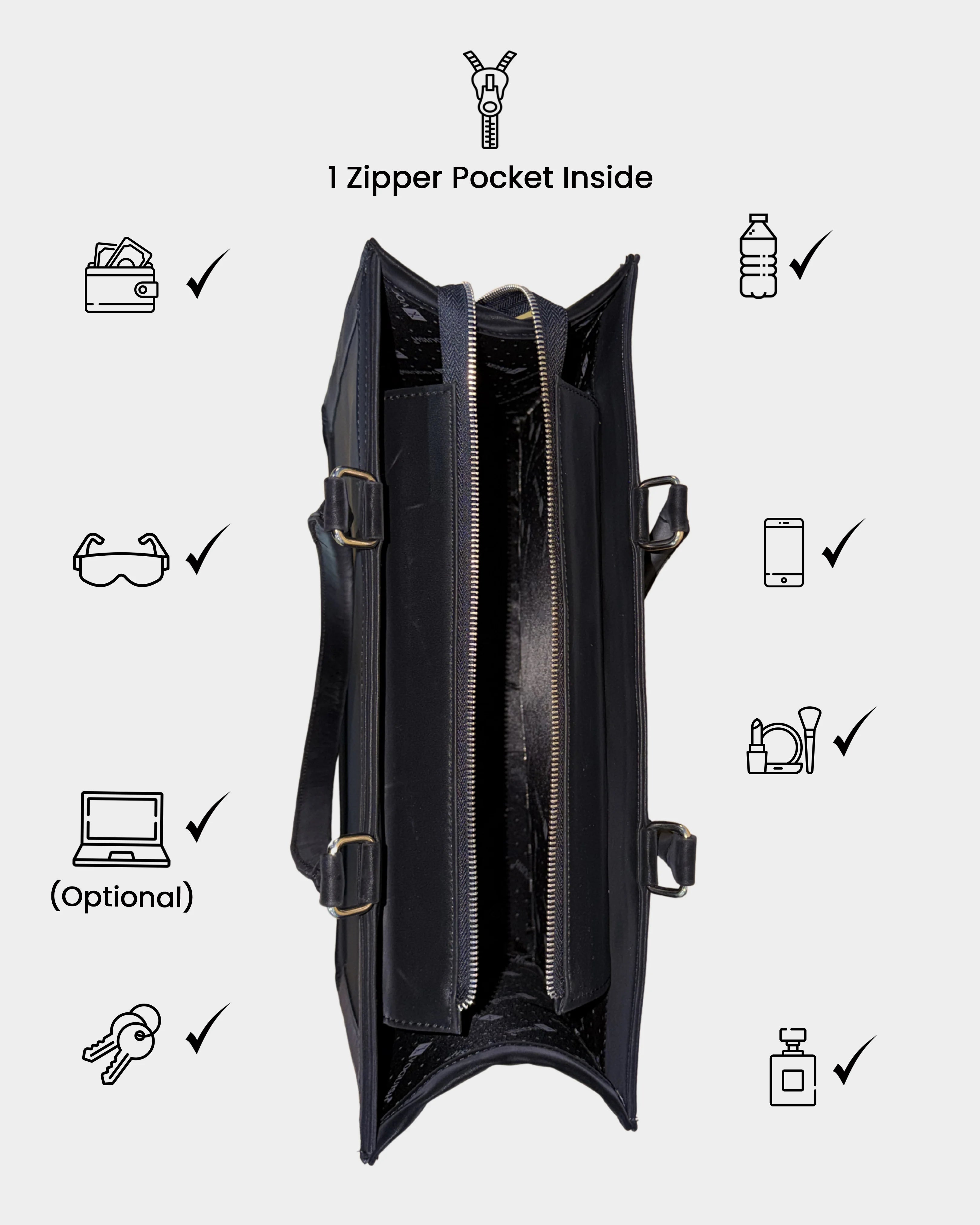 Midnight Butterfly Personalized Embroidered Tote Bag with Suede Feel & Premium Sky Blue Thread Embroidery