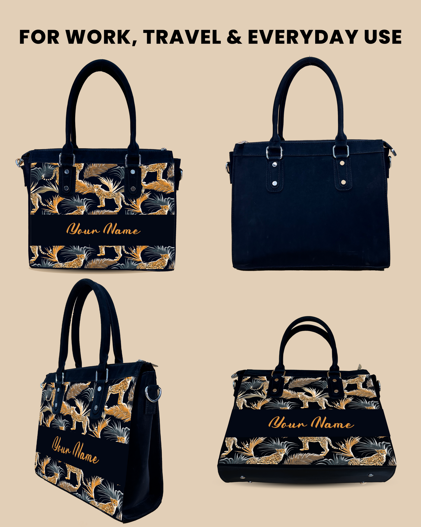 Aurelia Marine Pattern Background And Leopard Palms Designer Sling Bag for Everyday Use
