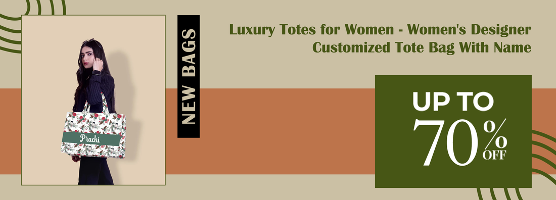 Women's Designer Customized Tote Bag With Name