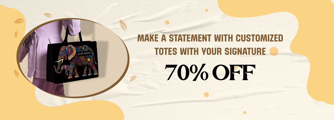 Make a statement with customized totes with your signature