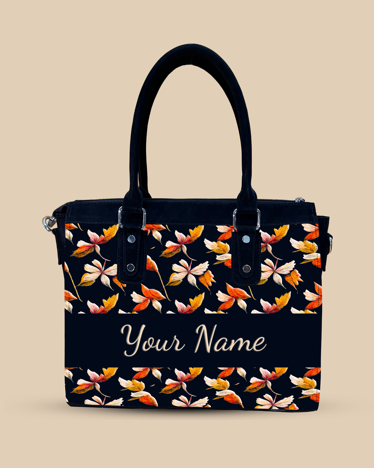 Aurelia Watercolor Autumn Leaves Pattern Designer Sling Bag for Everyday Use
