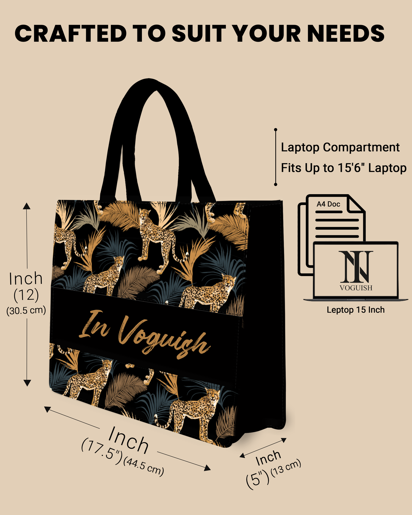 Marine Pattern Background And Leopard Palms Tote Bag