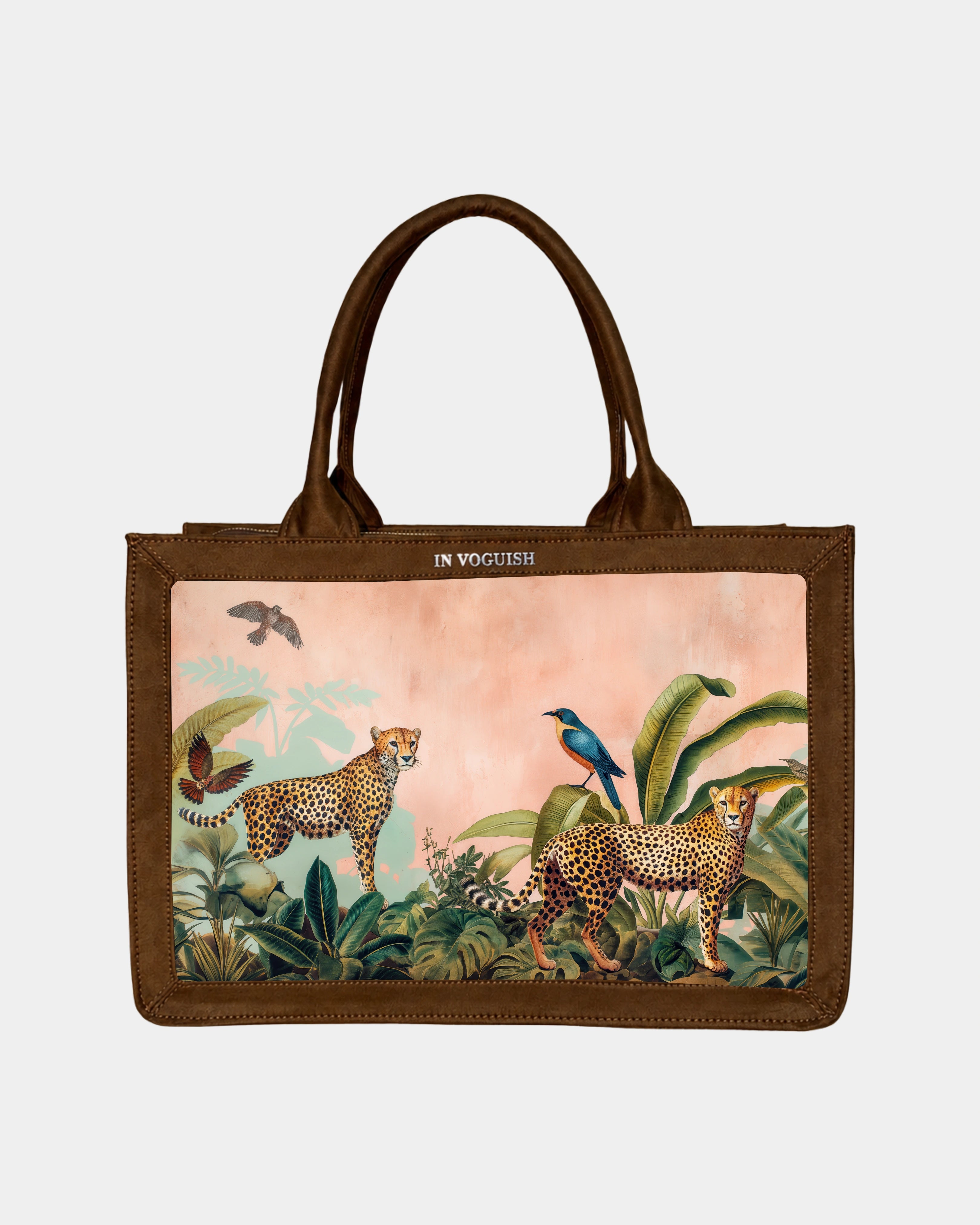Voguish Wild Luxe Leopard Canvas Tote Bag