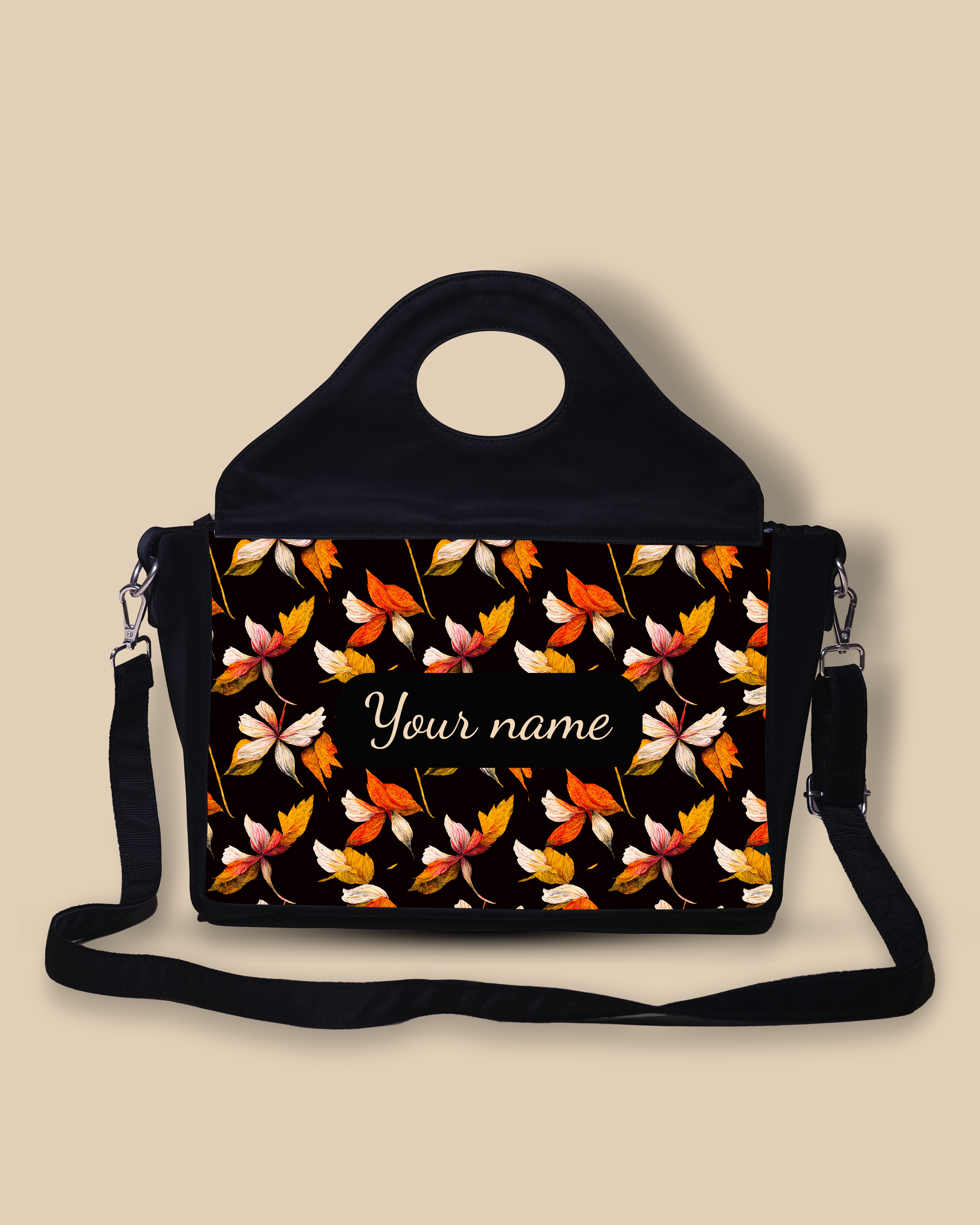 Watercolor Autumn Design Customized Sling Purse for Women