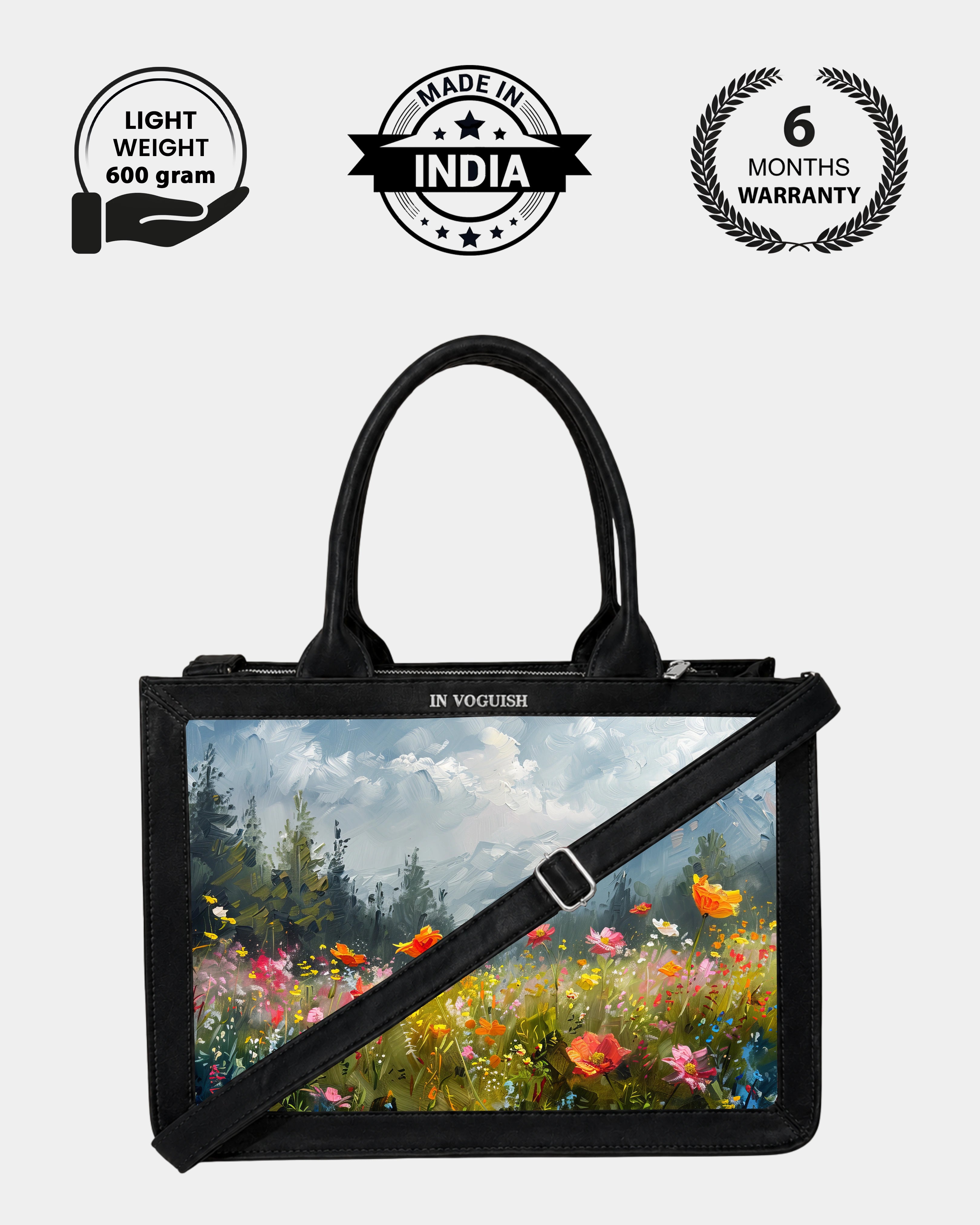 Voguish Alpine Wildflower Luxe Tote Bag
