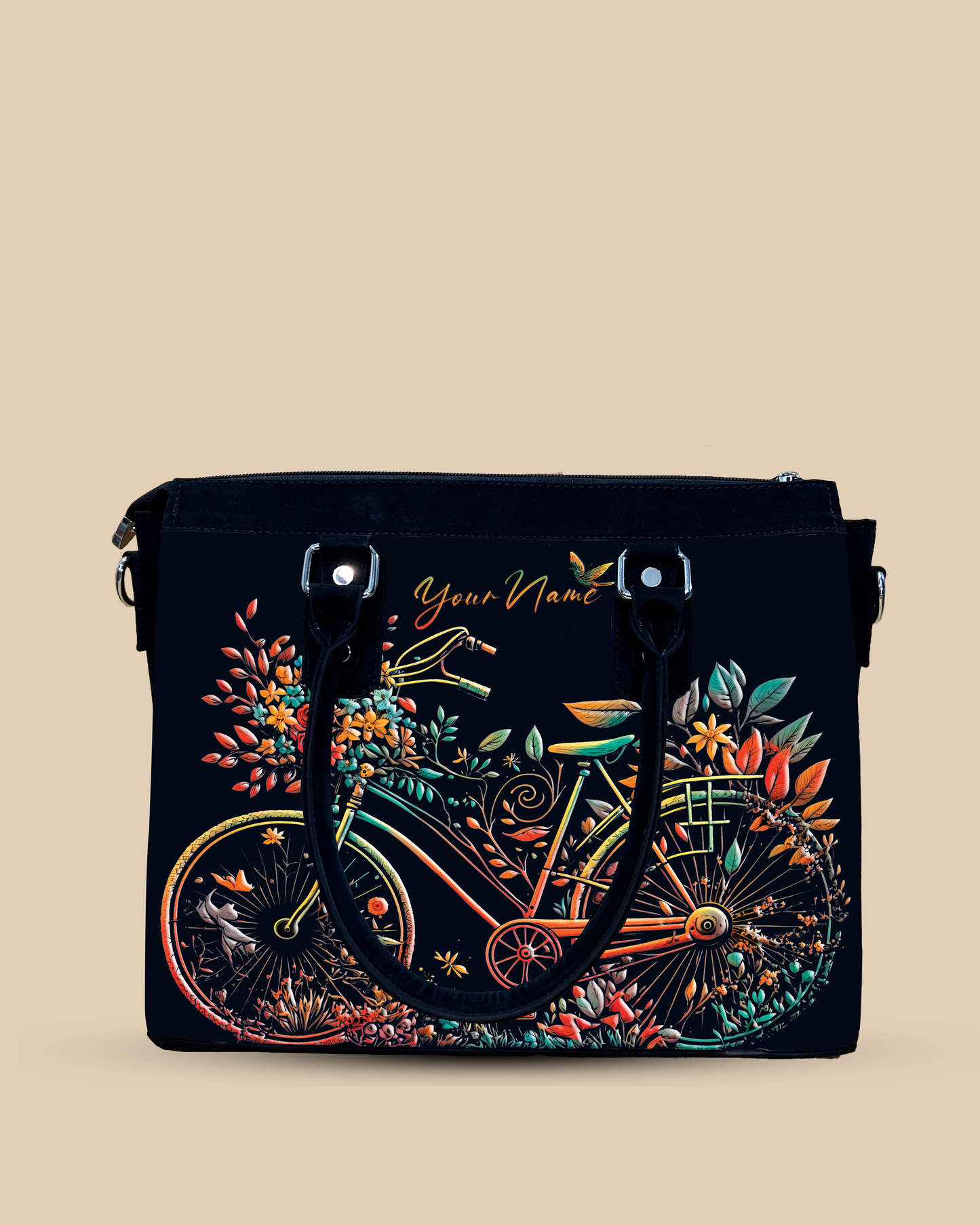 Aurelia Growing Nature On Colourfull Bicycle Designer Sling Bag for Everyday Use