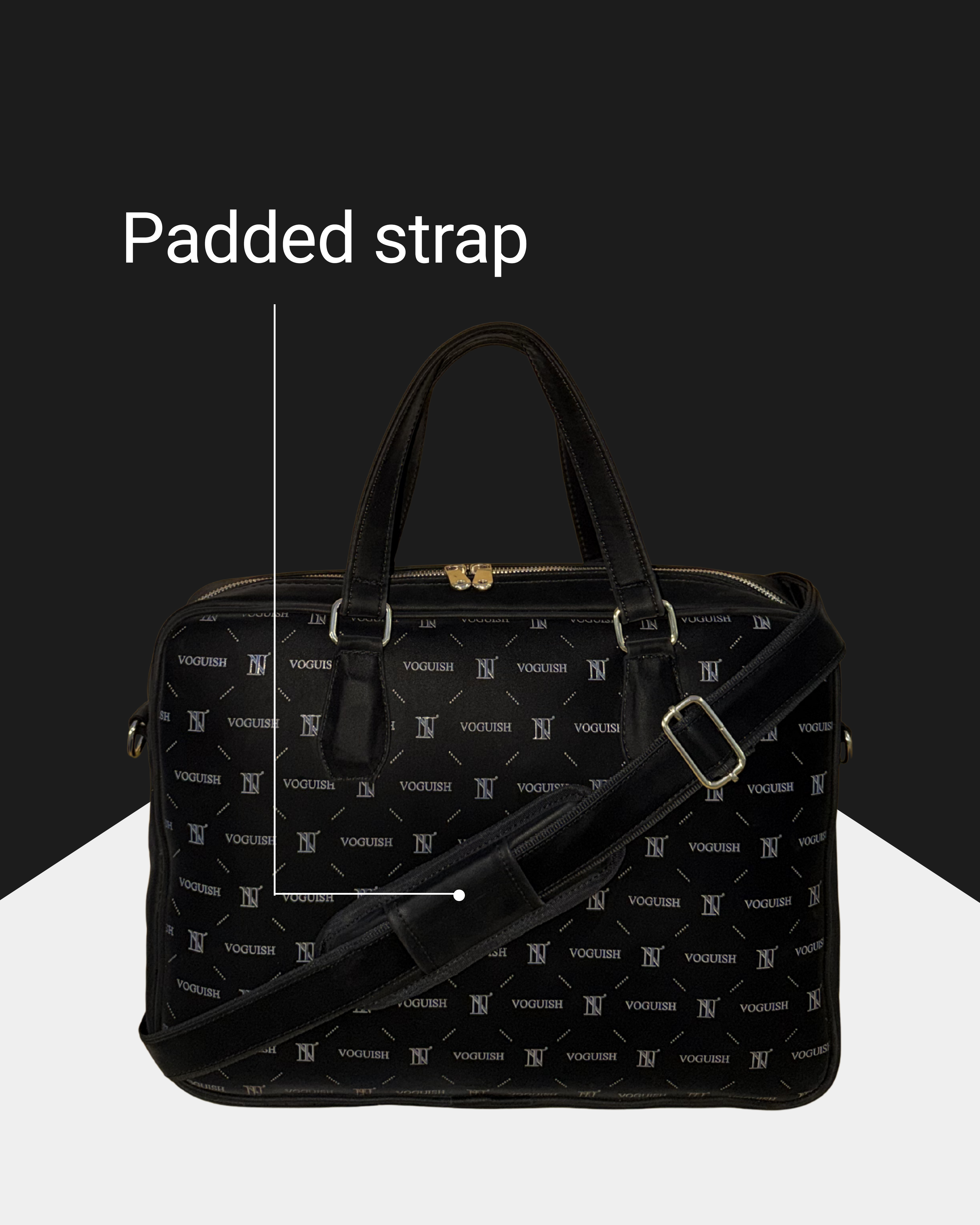 IN VOGUISH Z Black Luxe Laptop Bag for Men