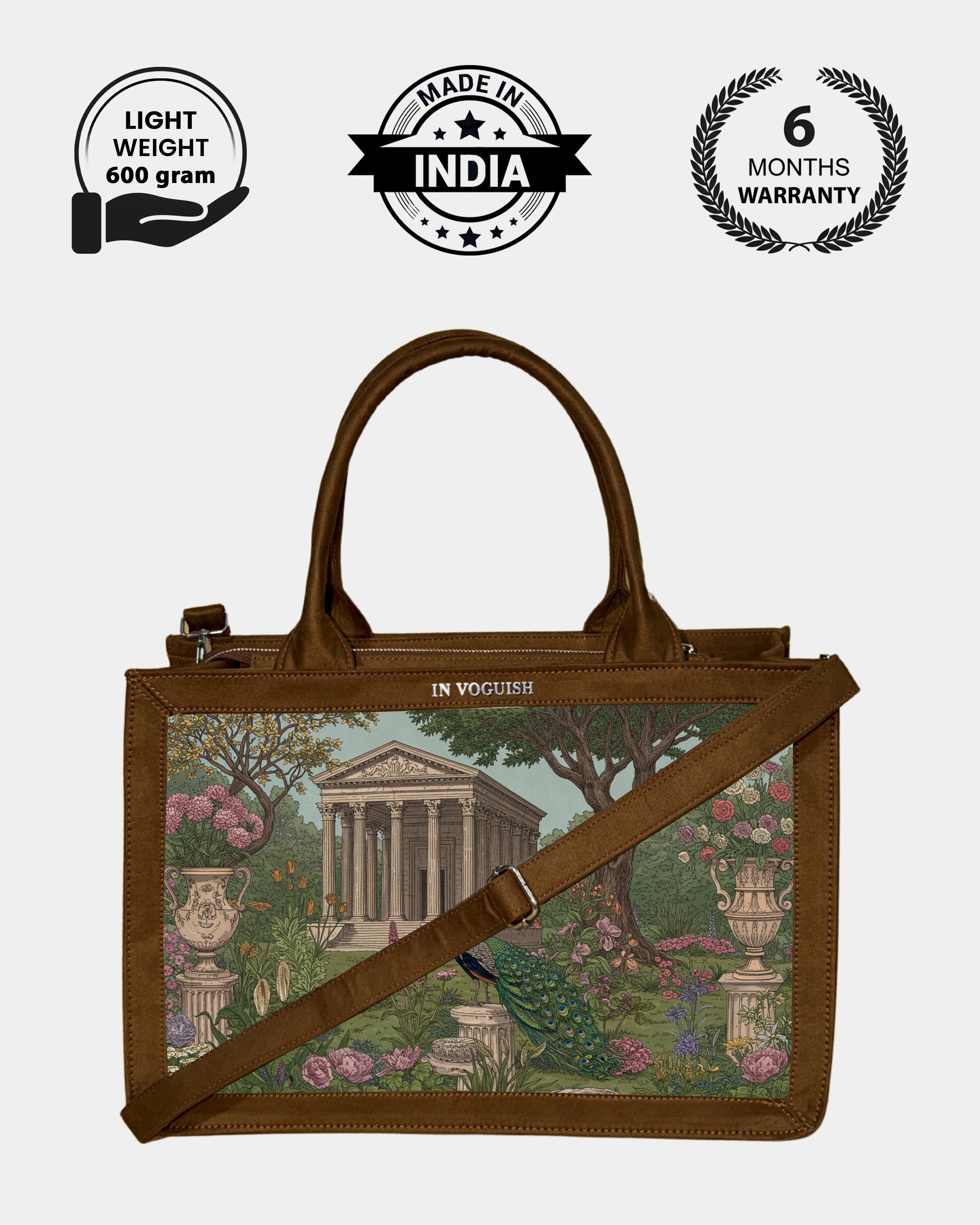Voguish Royal Garden Luxe Tote Bag