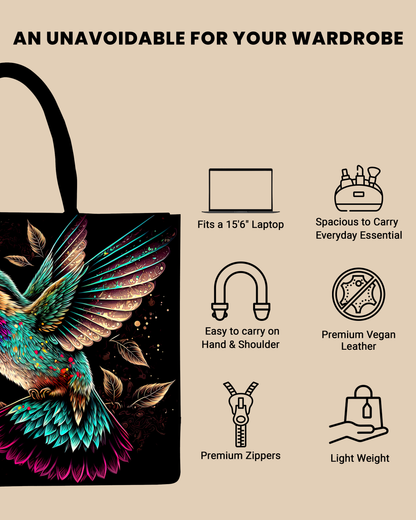 Beautiful Flying Sparrow Tote Bag