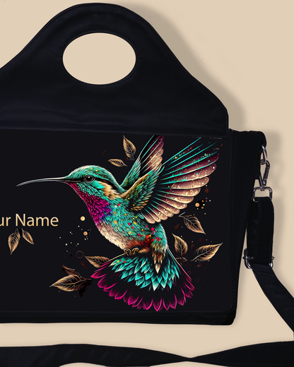 Customized Sling Purse Designed with Beautiful Flying Sparrow
