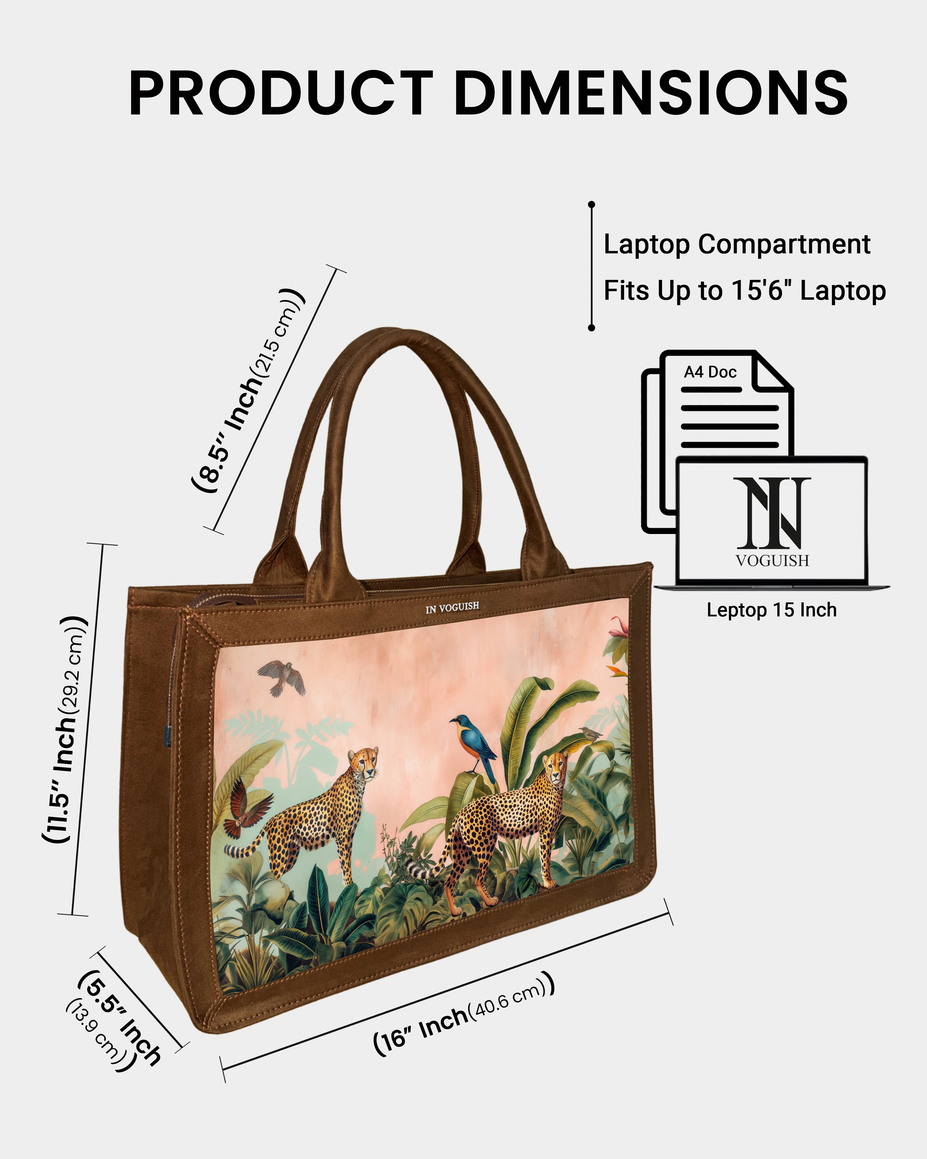 Voguish Wild Luxe Leopard Canvas Tote Bag