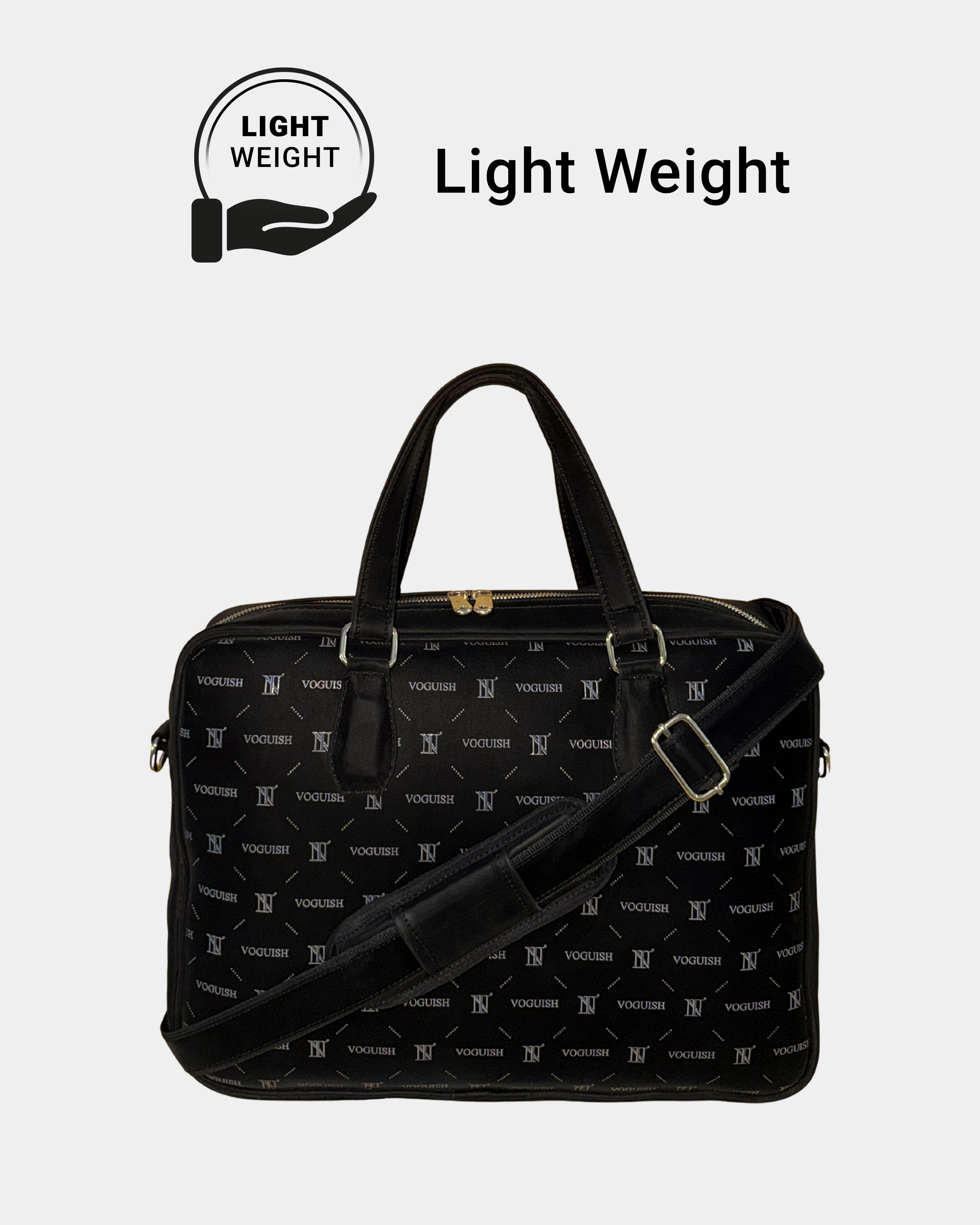 IN VOGUISH Z Black Luxe Laptop Bag for Men