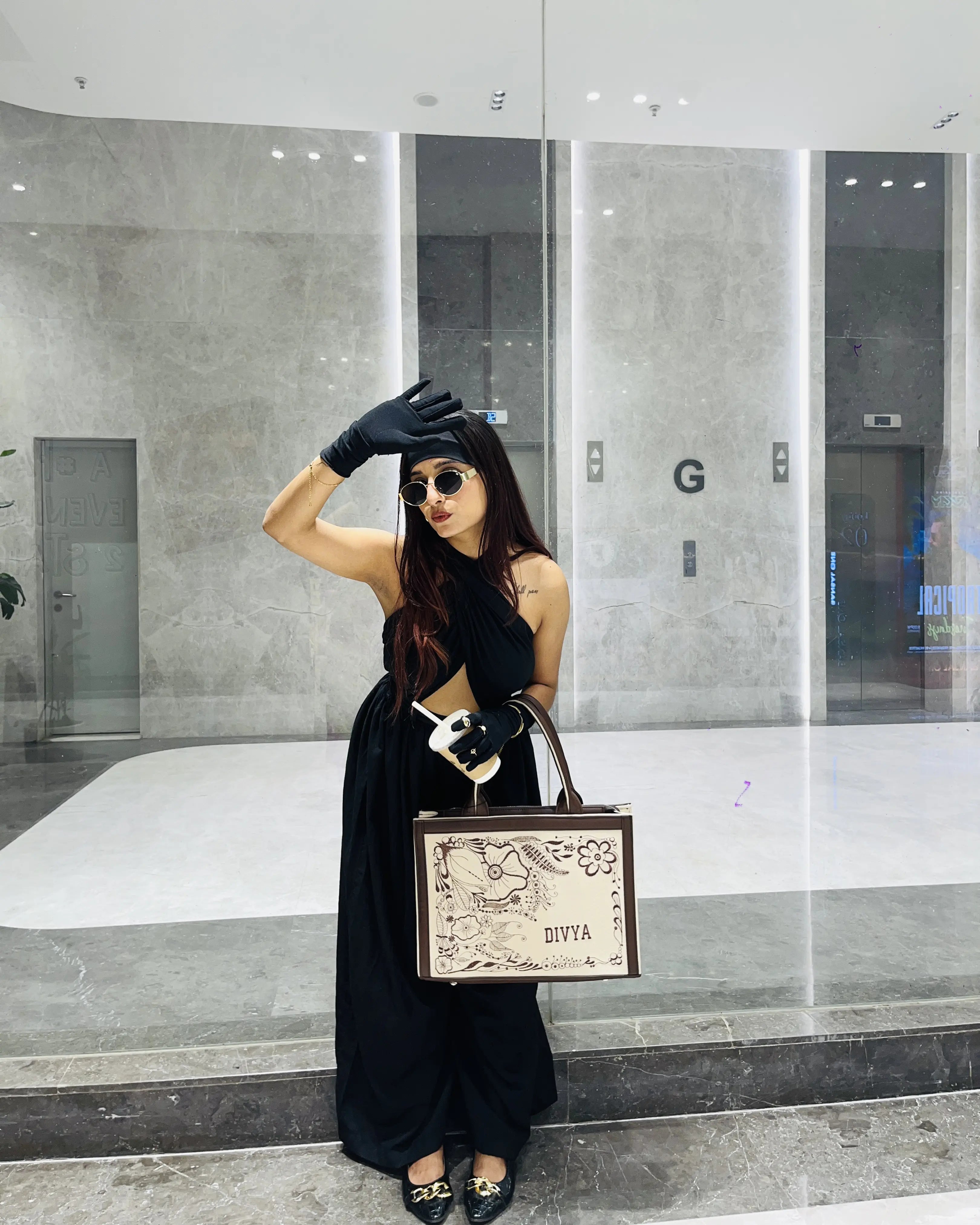 In Voguish Ethereal Garden Embroidered Tote